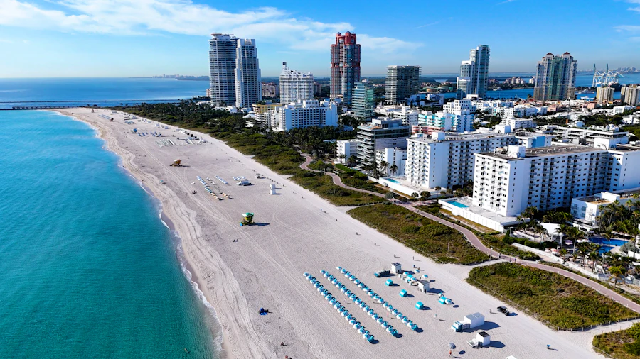 Aerial view of South Beach, Miami Beach