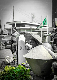 Portrait of a Nigerian market trader