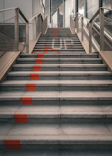 A set of stairs leading up to a building