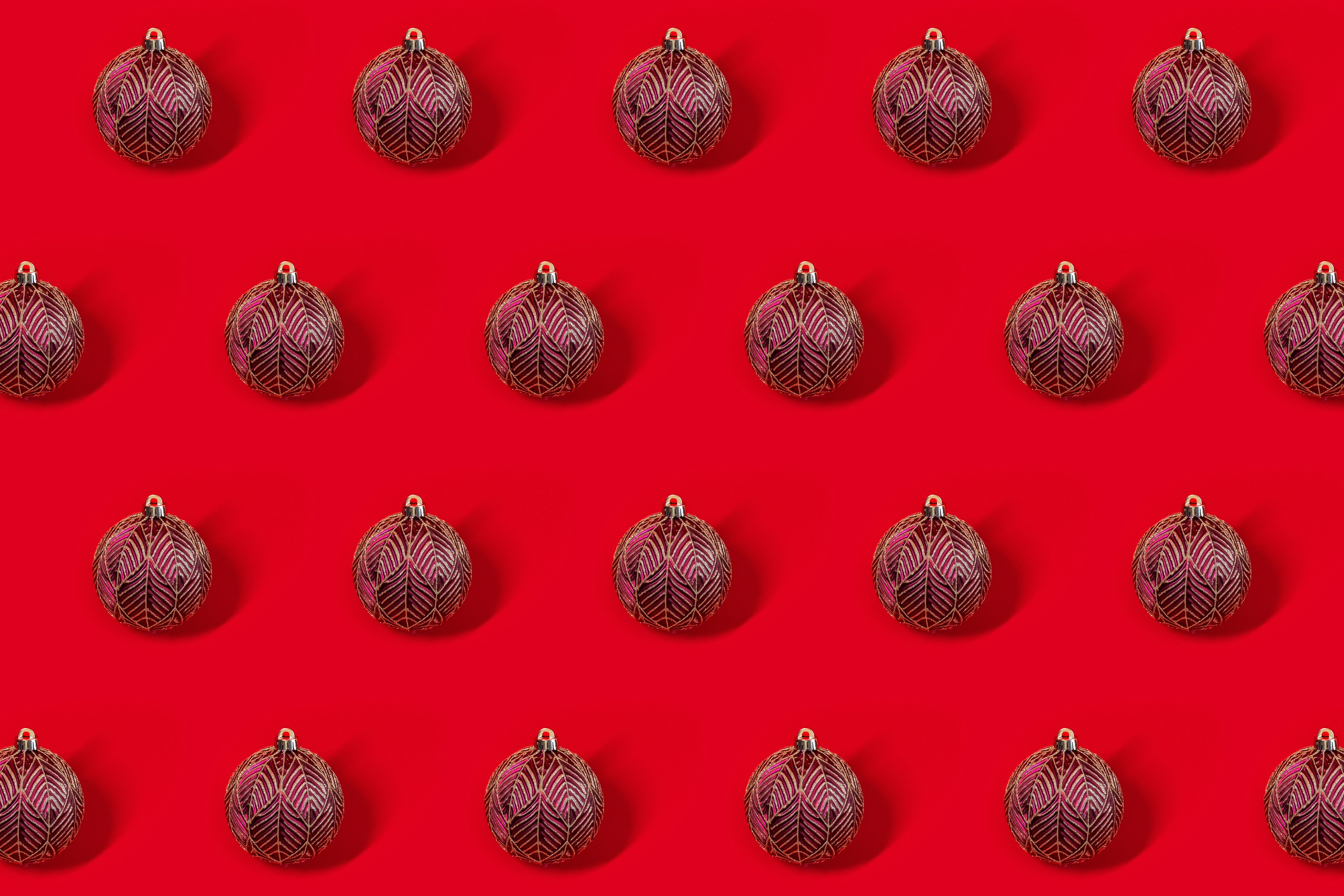 A red background with many ornaments on it photo – Free Food Image on ...