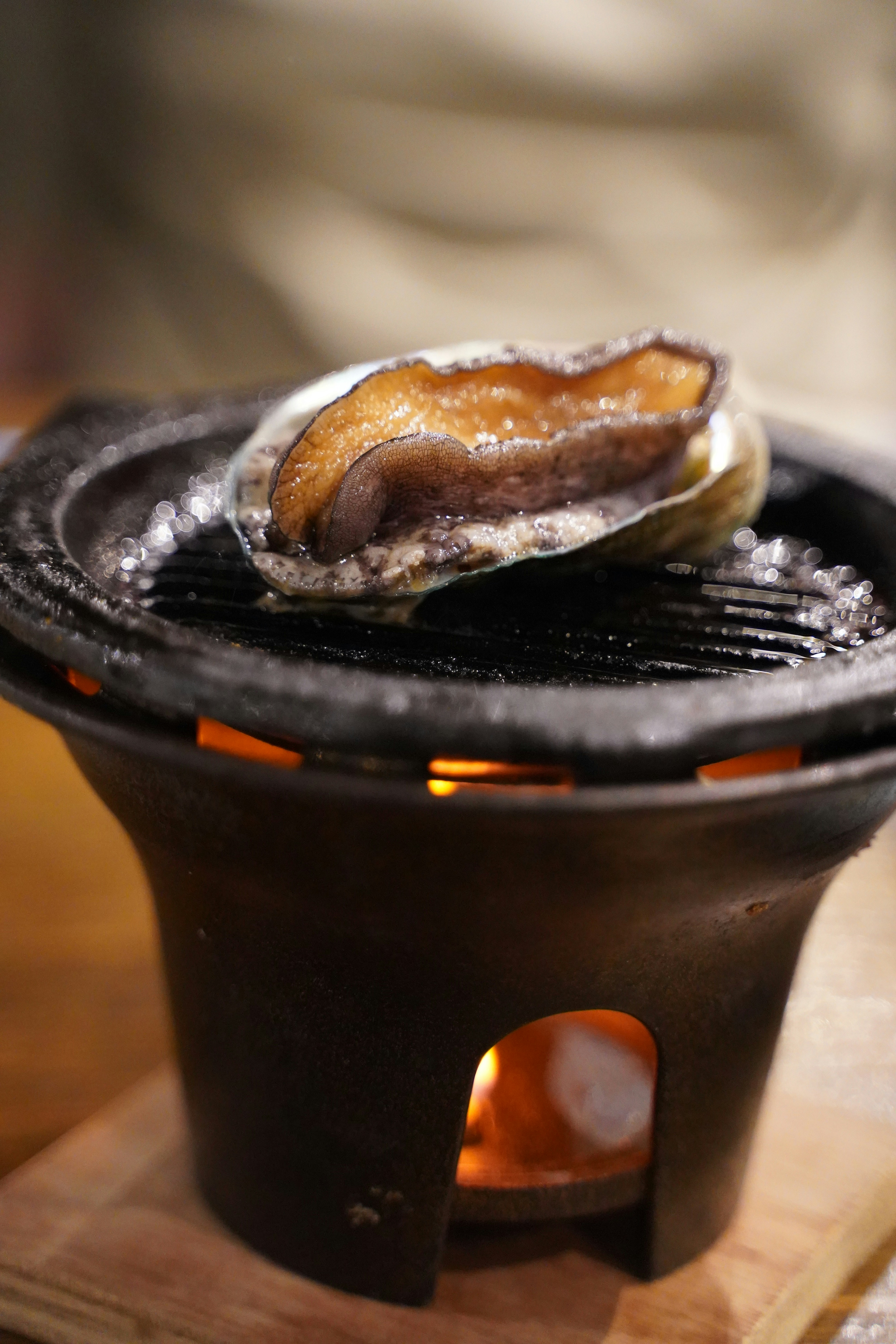 A grill with some food on top of it