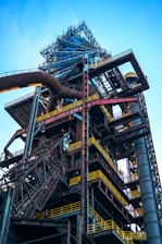 A very tall building with a lot of pipes