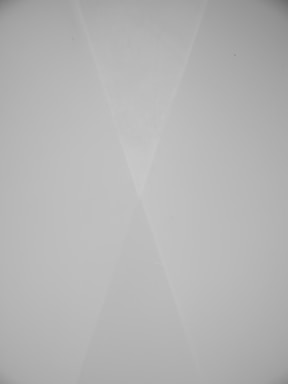 A black and white photo of a triangle
