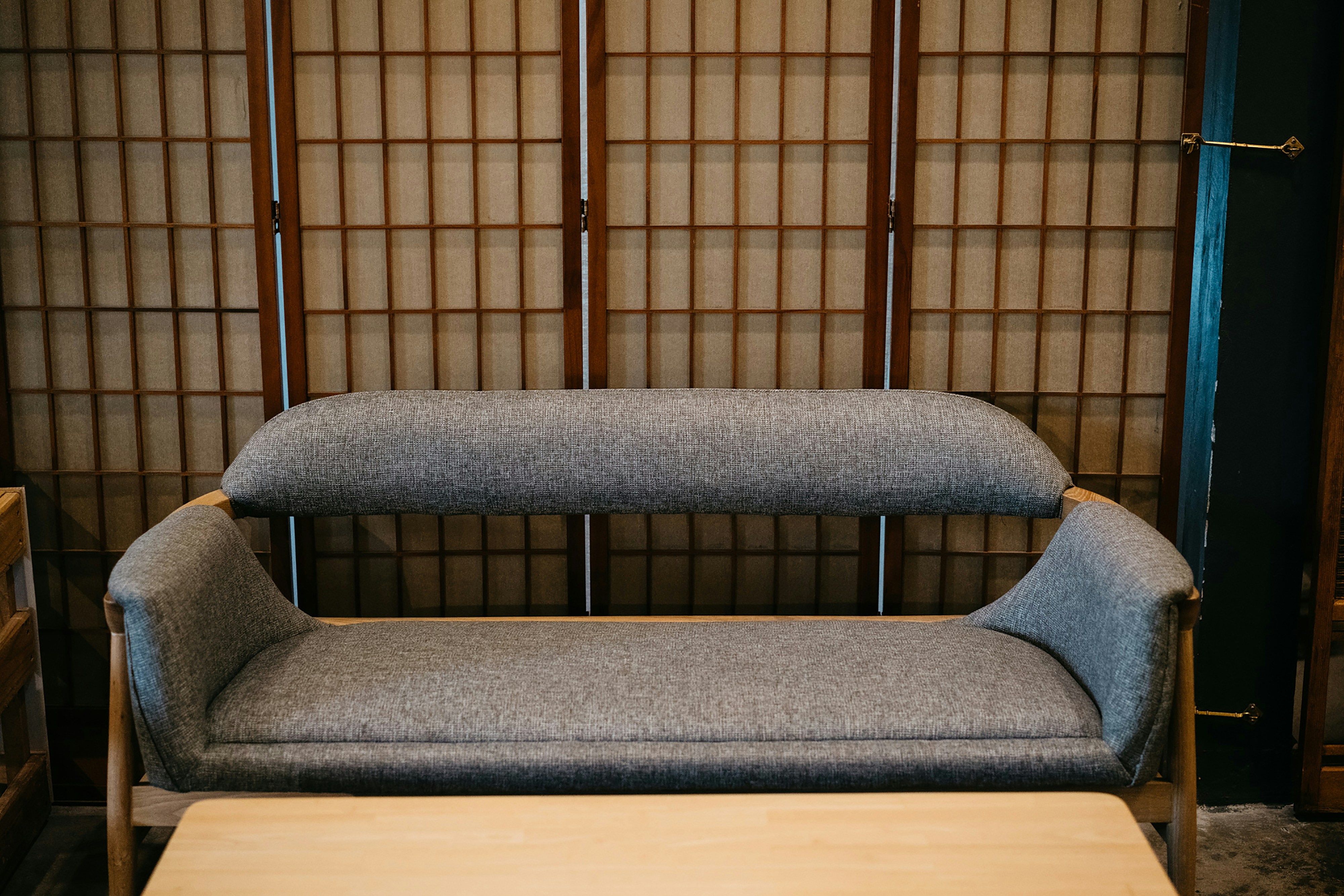  A sofa in a waiting room of a medical center
