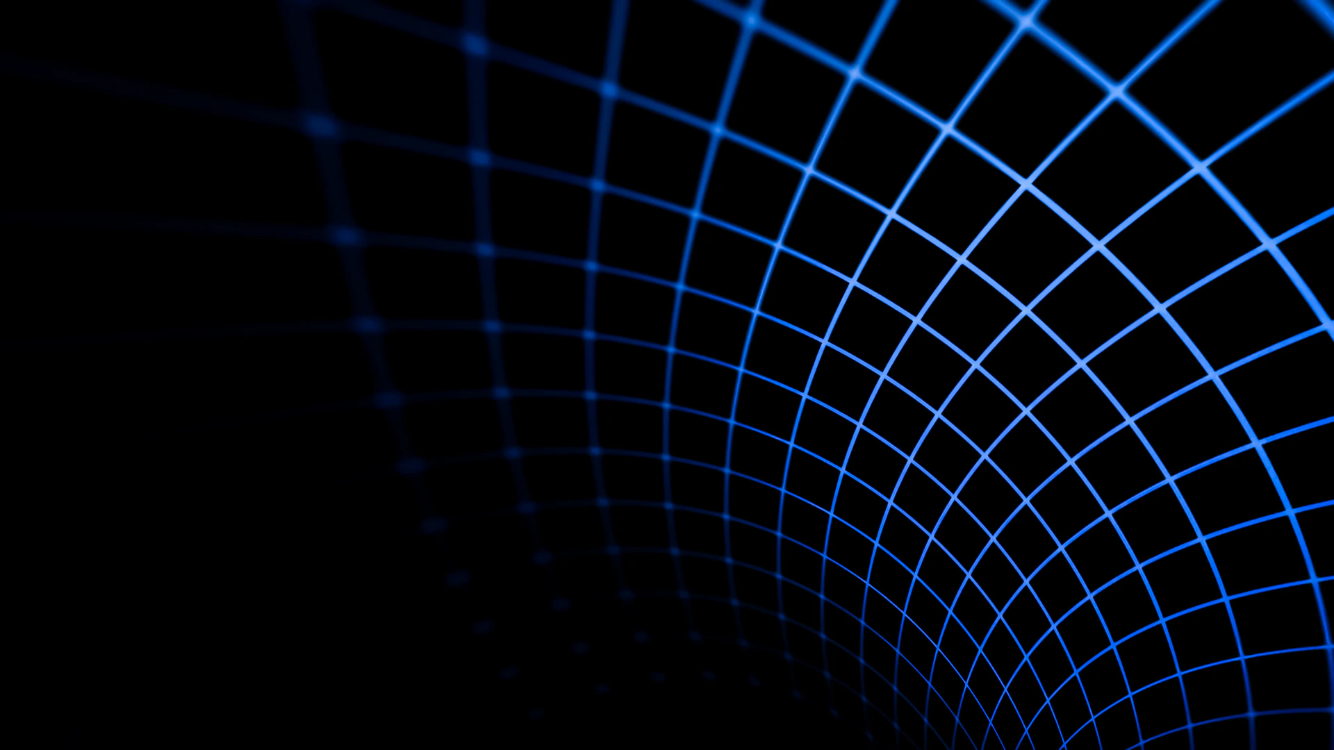 A dark blue background with lines and dots