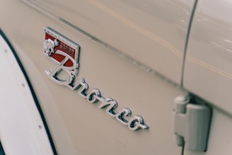 A close up of the emblem on a car