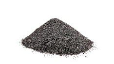A pile of gravel on a white background