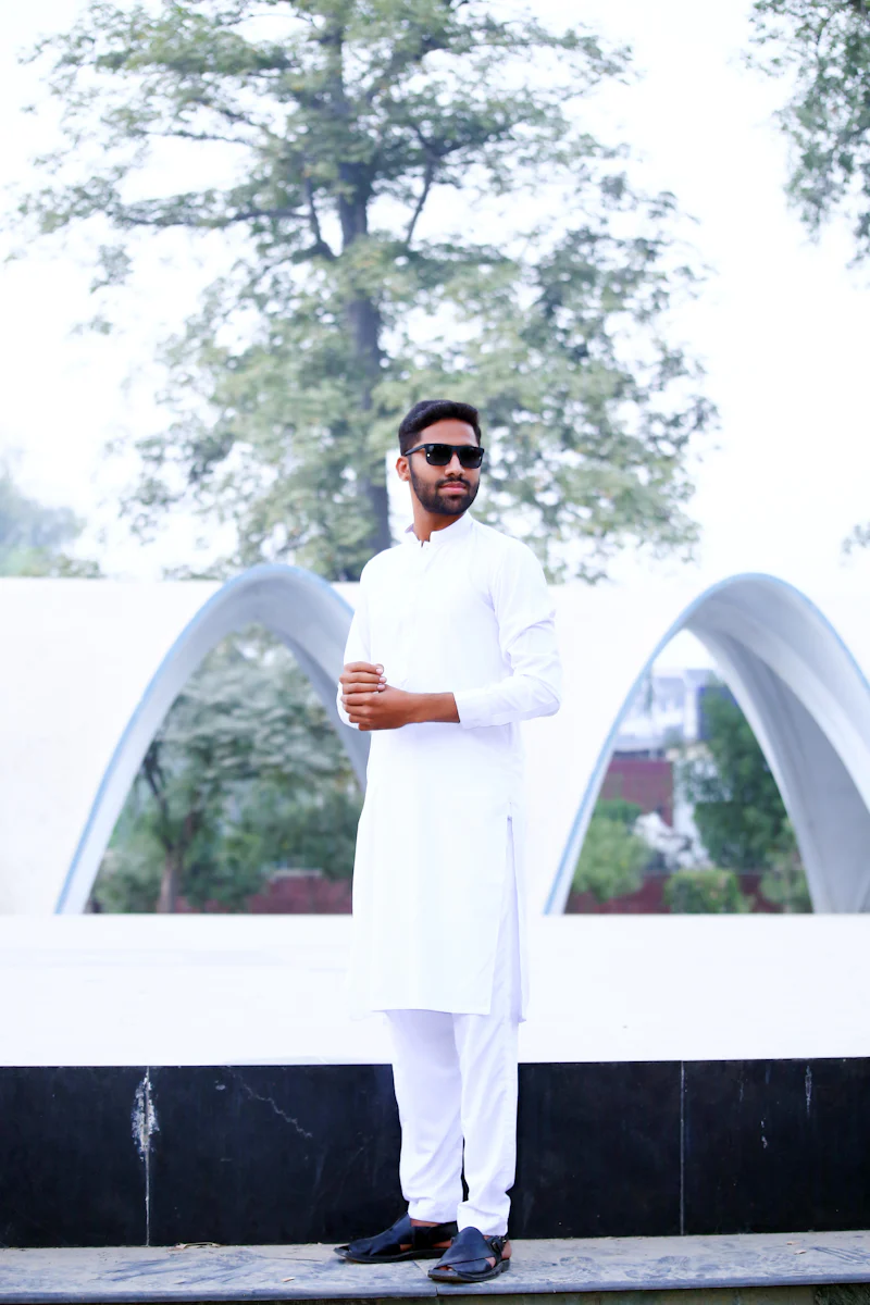 Classic White Cotton Panjabi — image 1