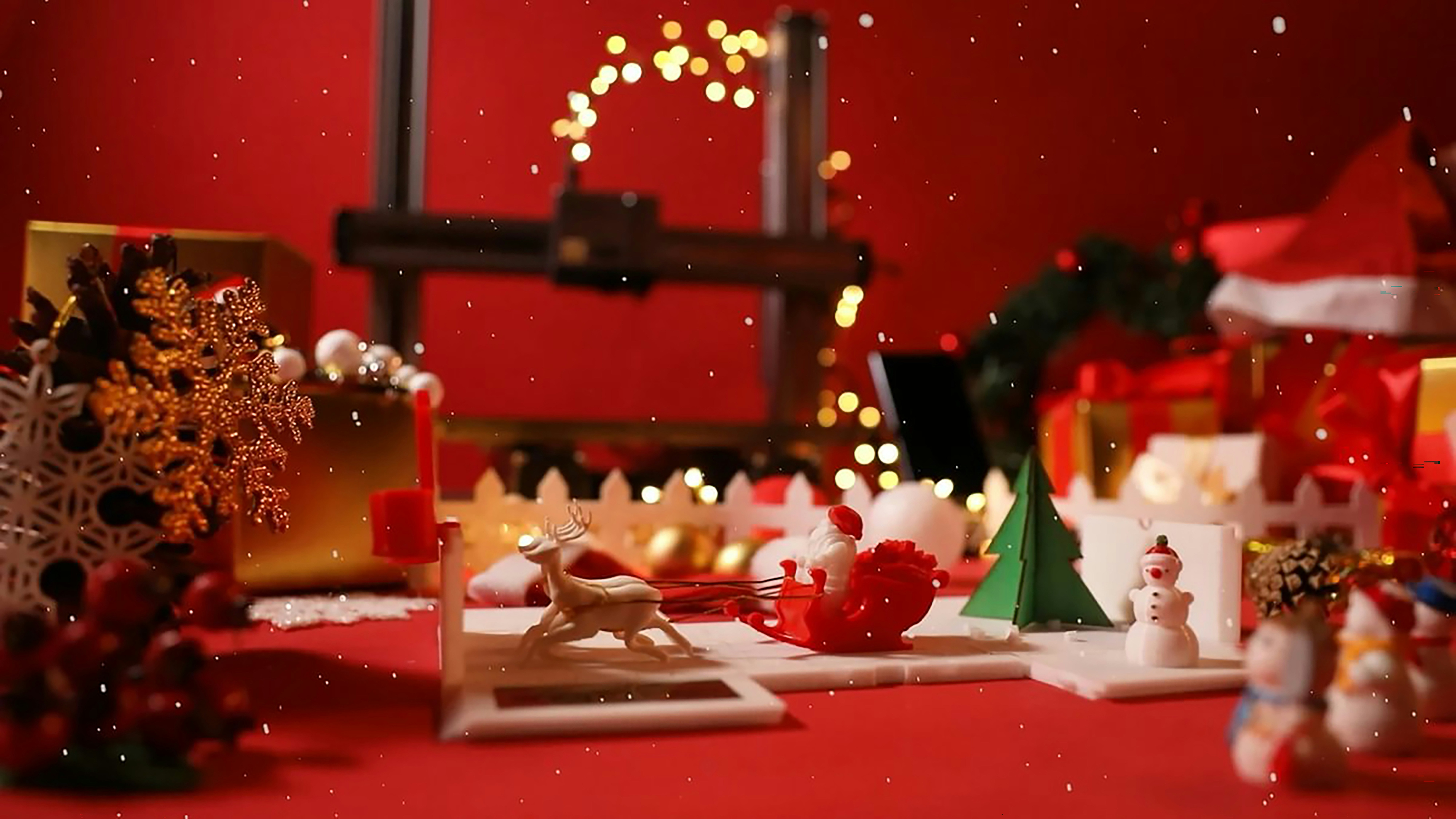 A table topped with lots of christmas decorations