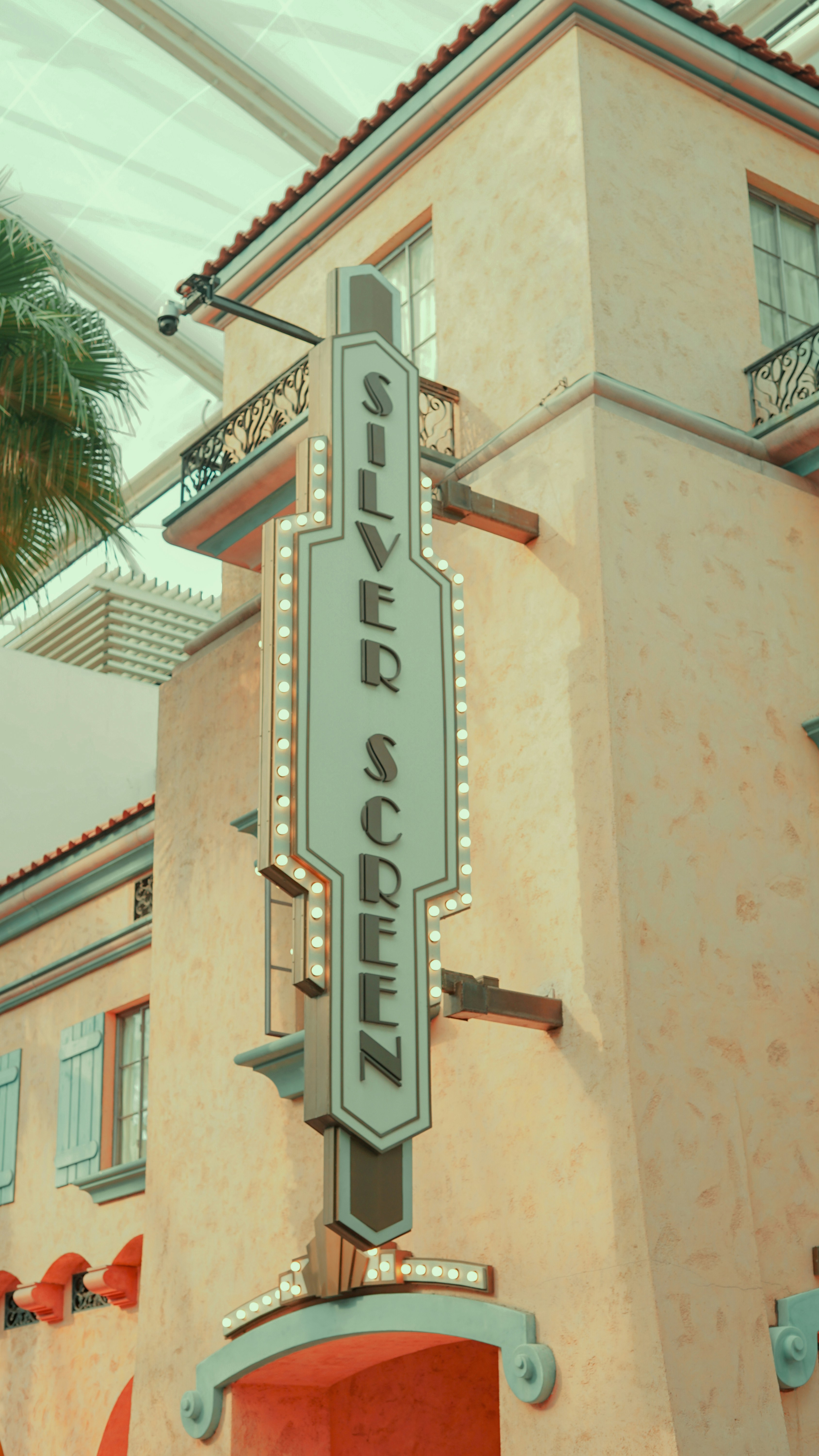 A building with a large sign on the front of it