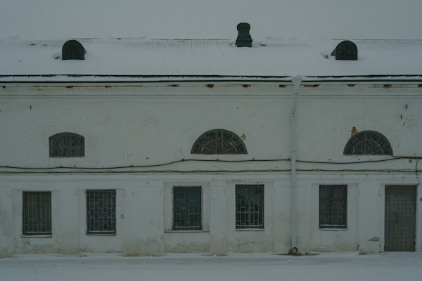 The arcades of the old trading rows — Kostroma, Russia