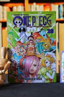 A picture of some anime characters on a table