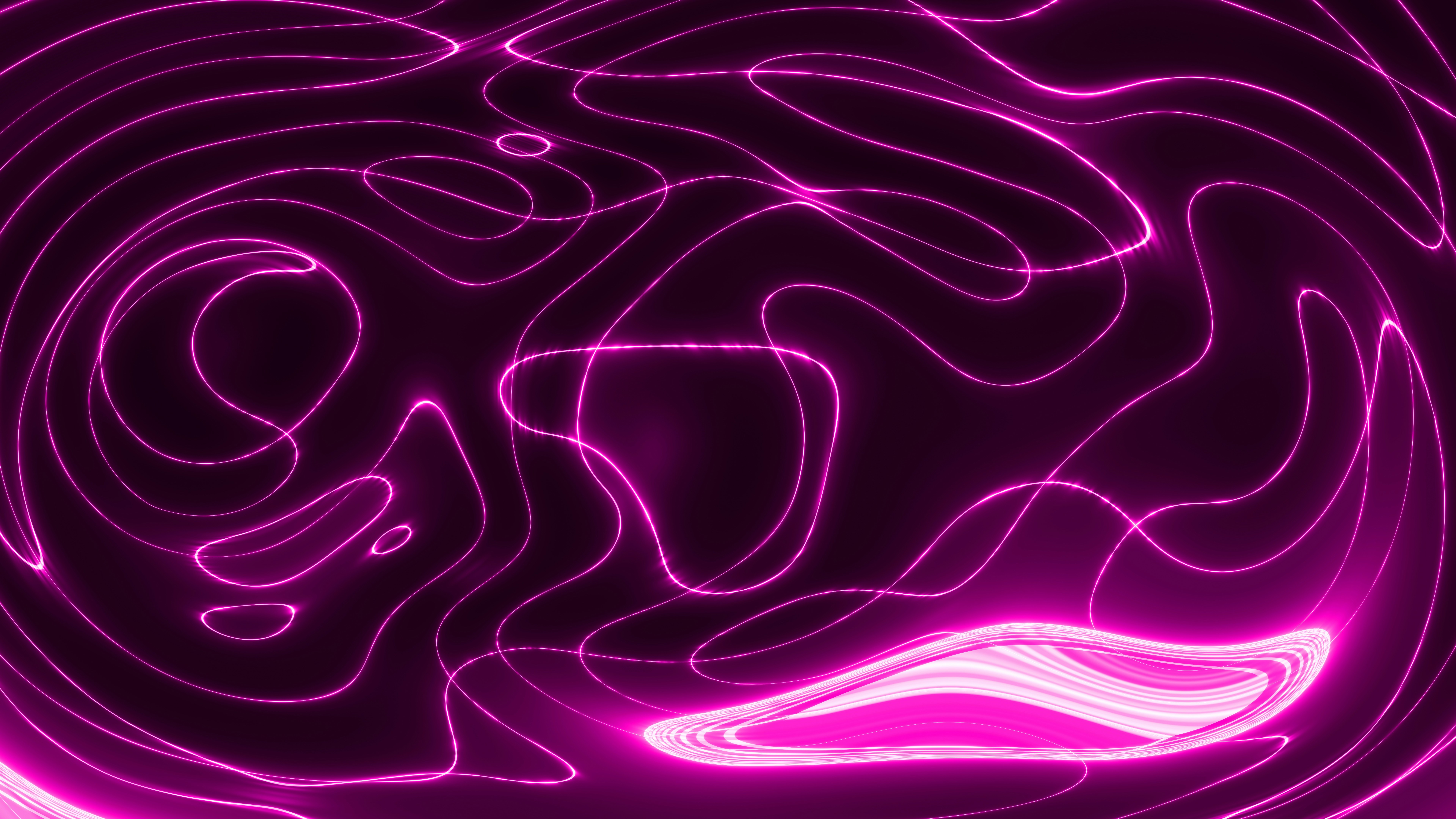 A purple background with lines and shapes