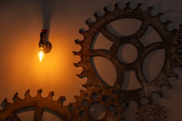 A light that is on in a room