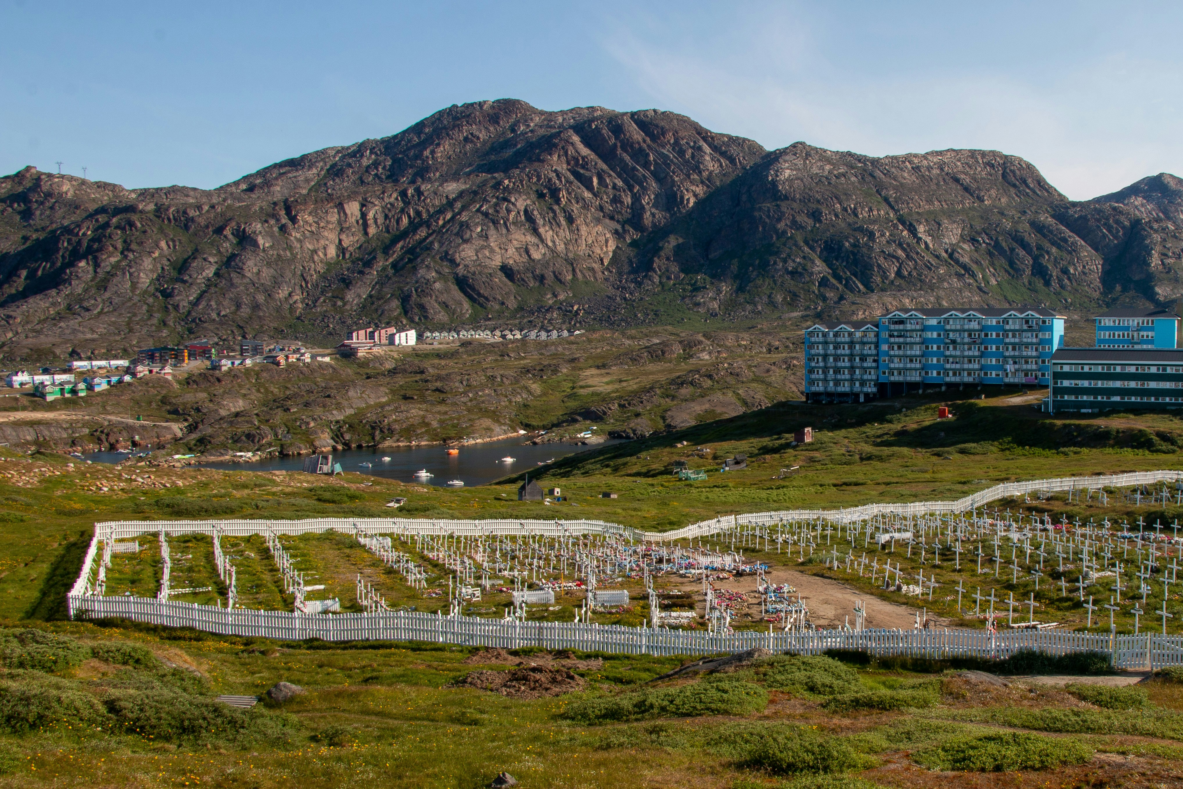 Sisimiut, Greenland - Cementary in Sisimiut in Greenland.