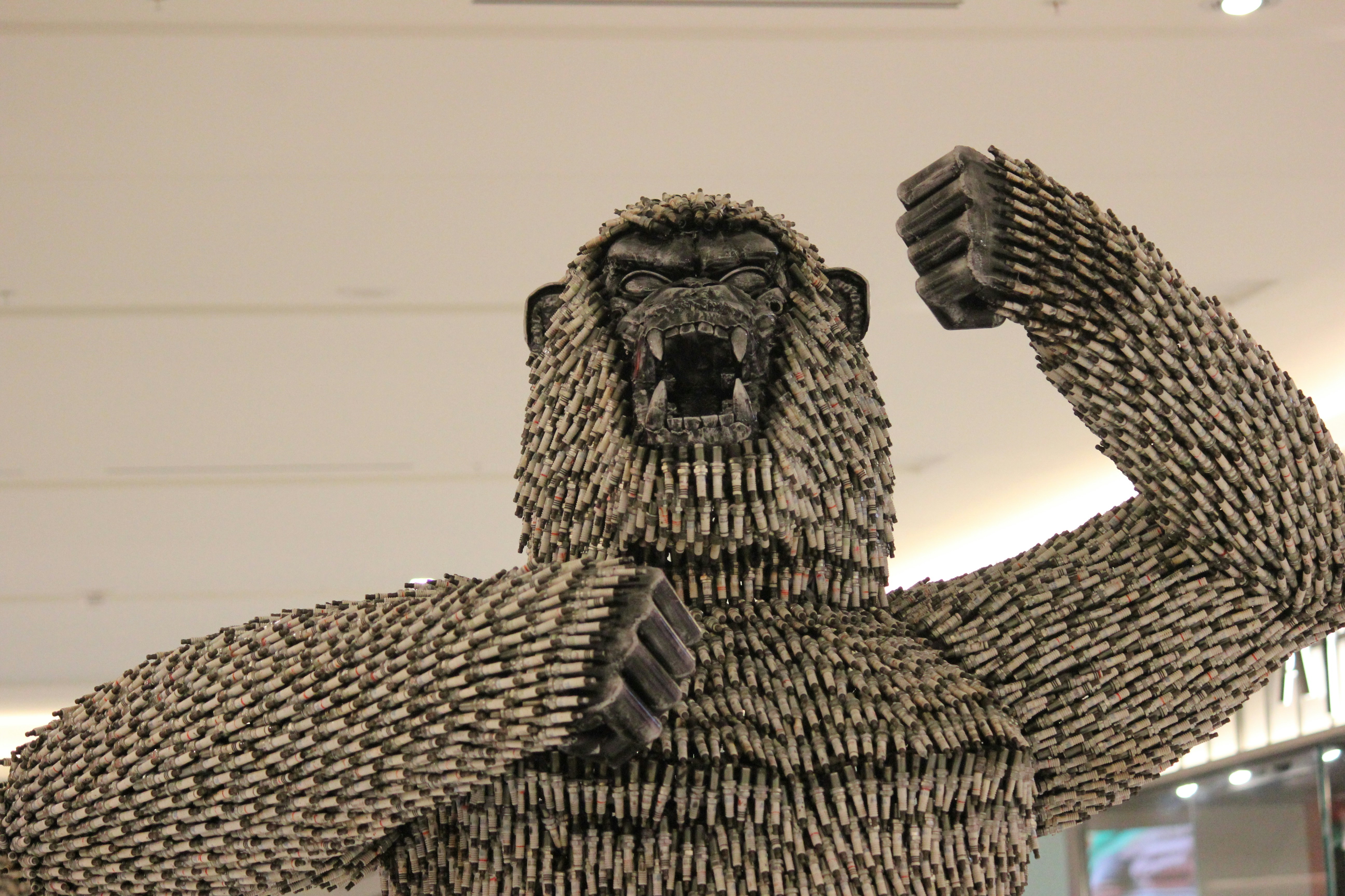 Spark plug sculpture at America Dream Mall