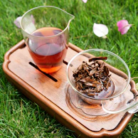 A cup of tea and a bowl of tea on a tray