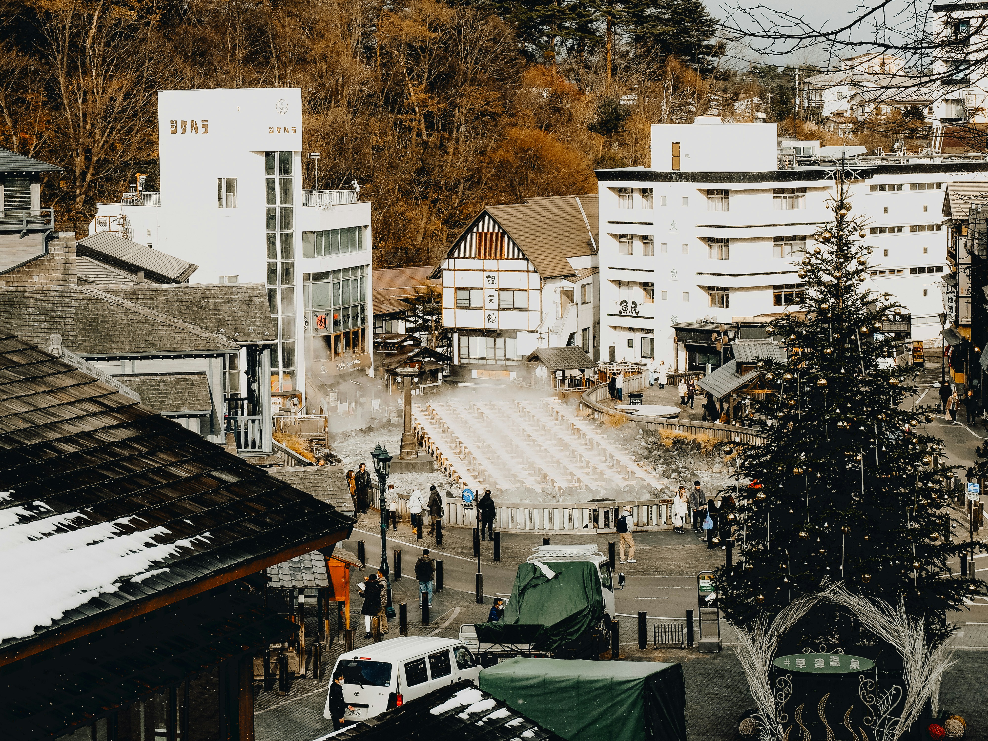 A view of a city from a high point of view