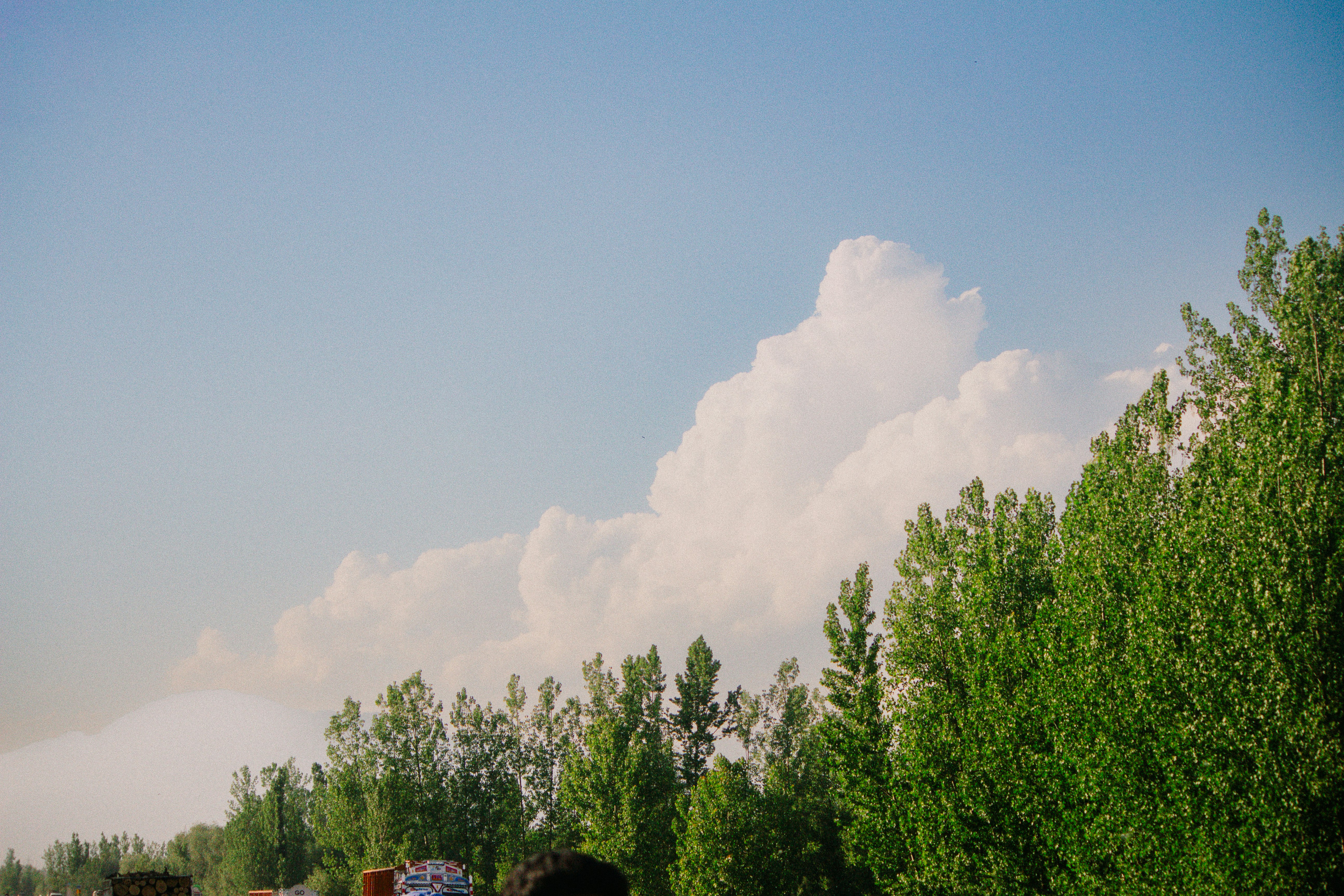 A group of people riding on the back of a horse drawn carriage