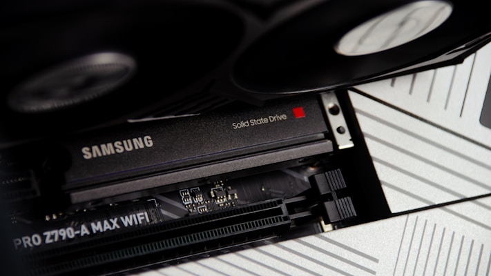 A close up of a cd player with headphones on