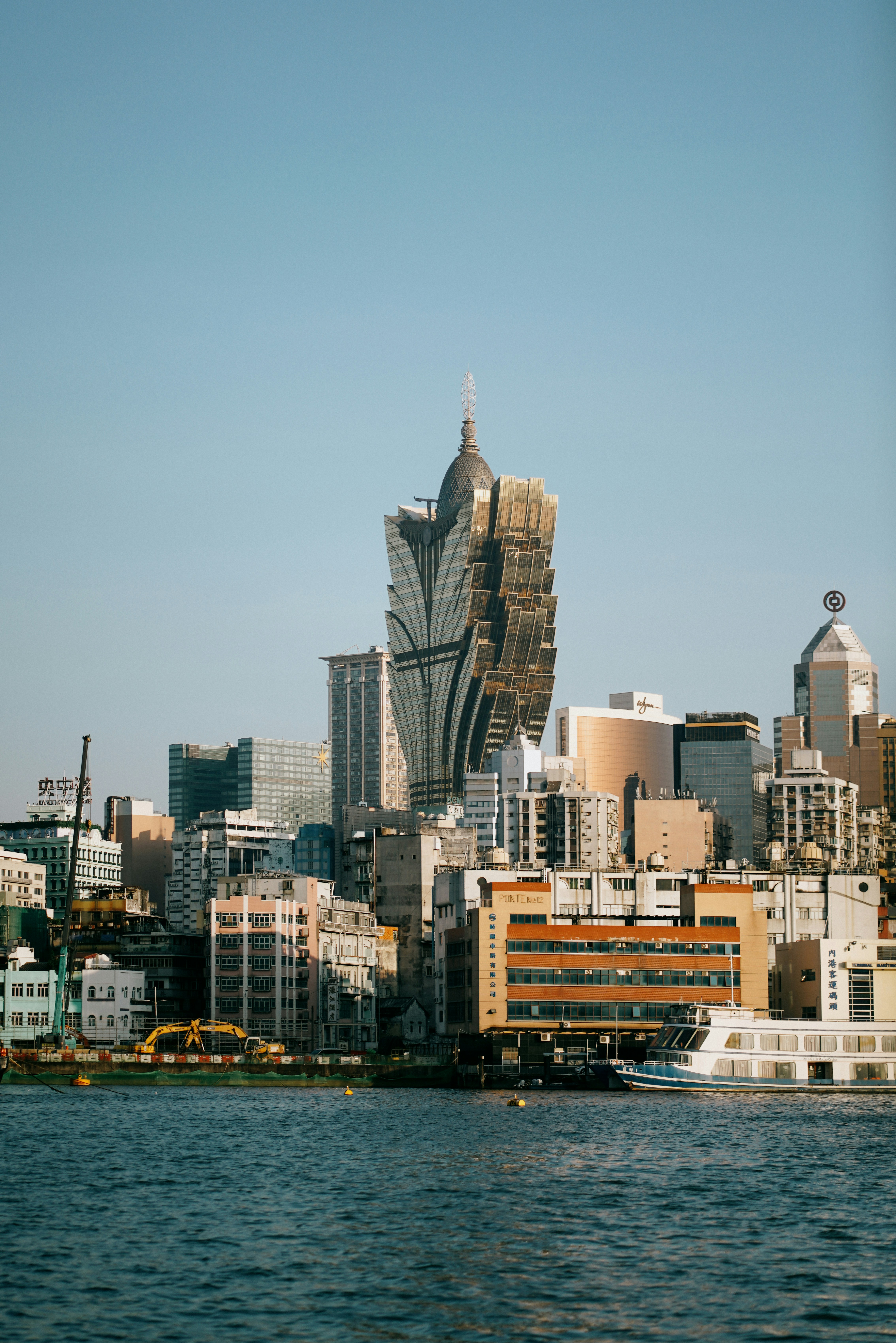 A view of a city from a body of water