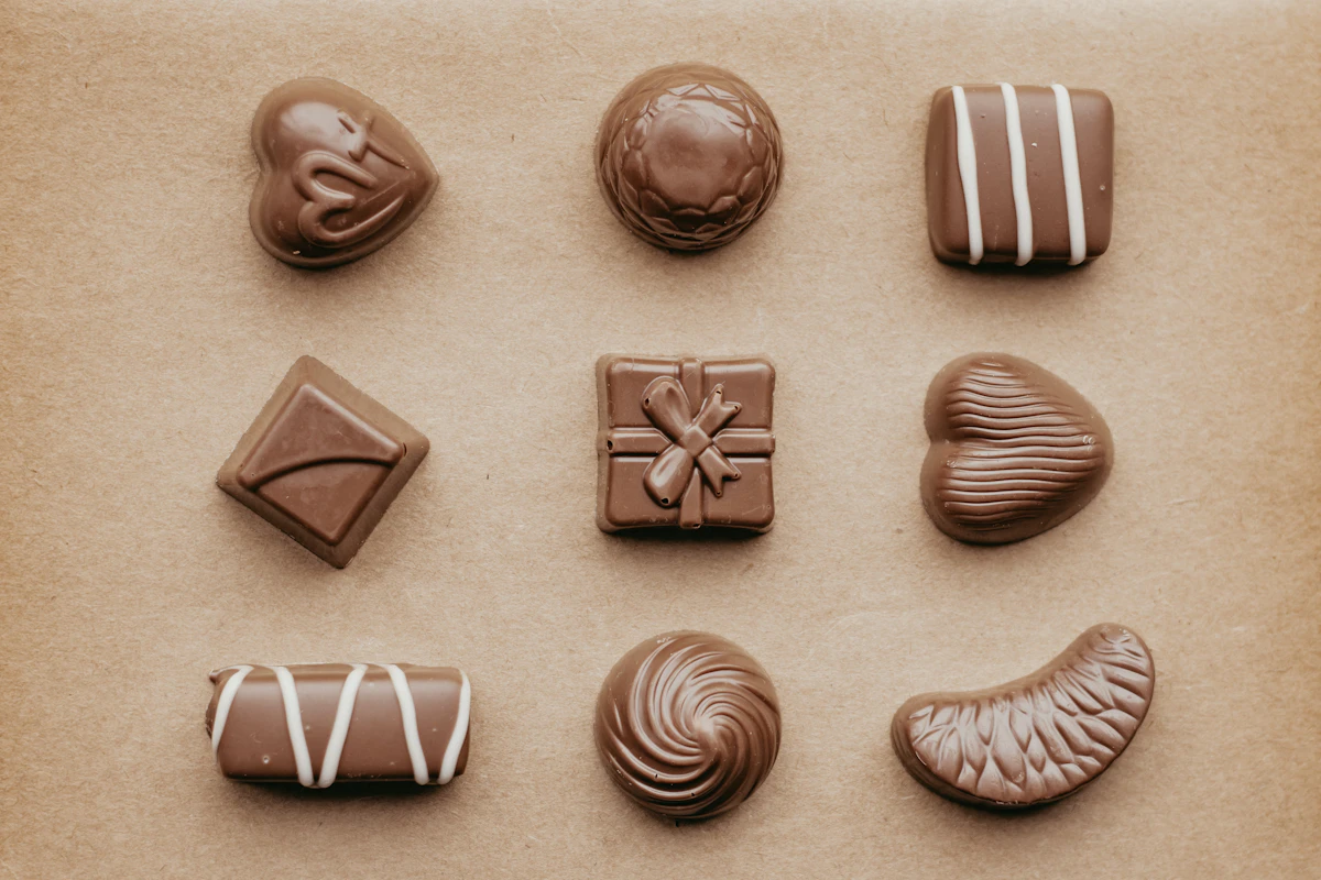 Premium corporate chocolate gift boxes arranged on a table