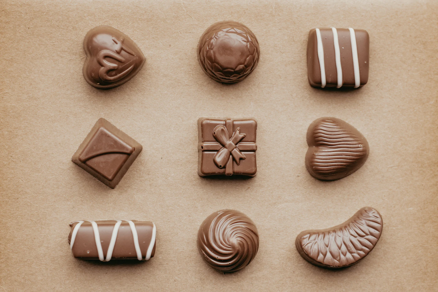 Elegant chocolate gift box with an assortment of handcrafted chocolates