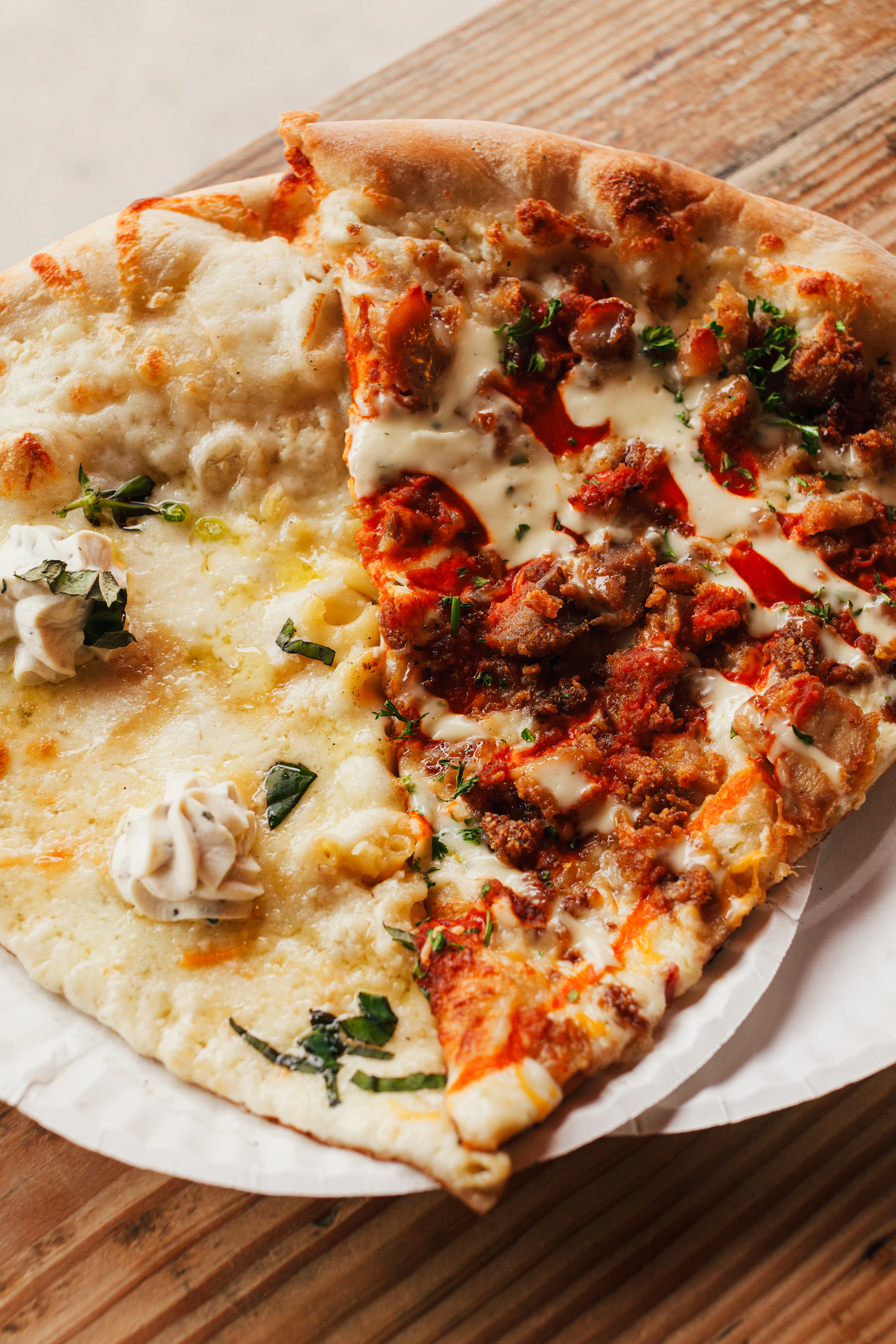 Deep-dish Chicago-style pizza