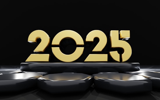 A black and gold sign that reads 2055