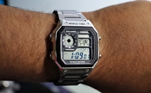 A close up of a person wearing a watch