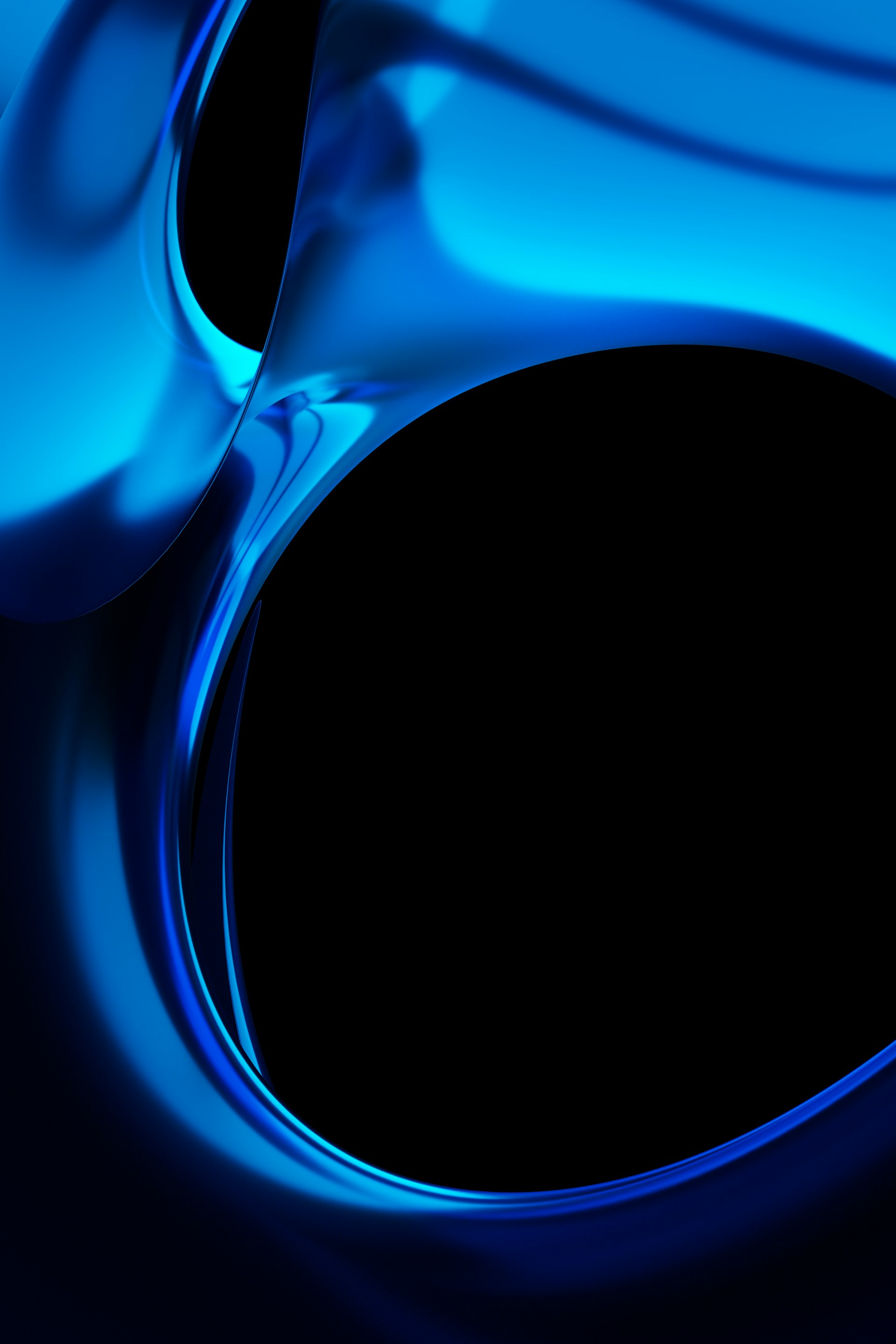 A black and blue background with a curved design