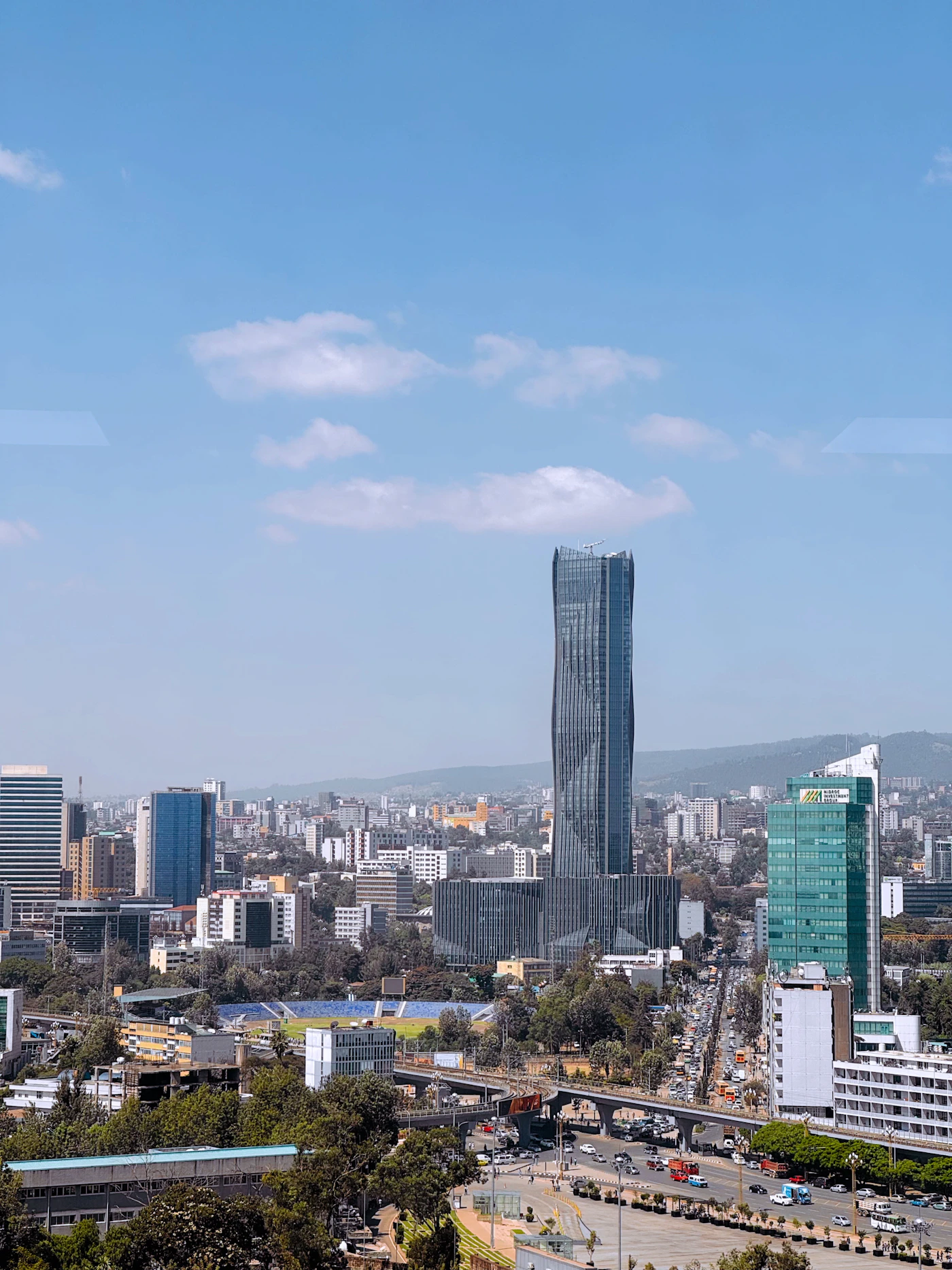 Addis Ababa skyline on a clear day