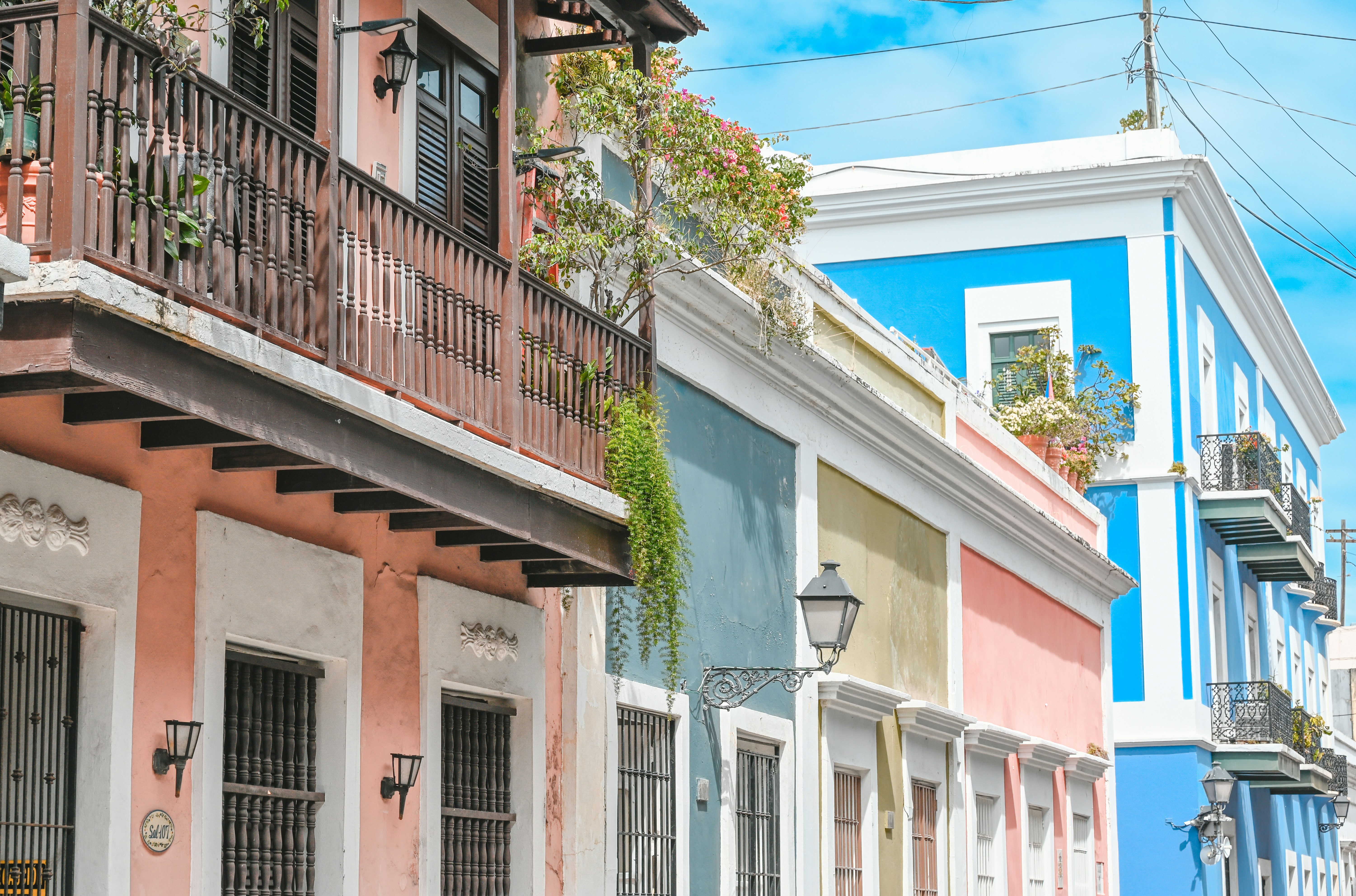 A colorful street in San Juan, Puerto Rico - romantic weekend getaways