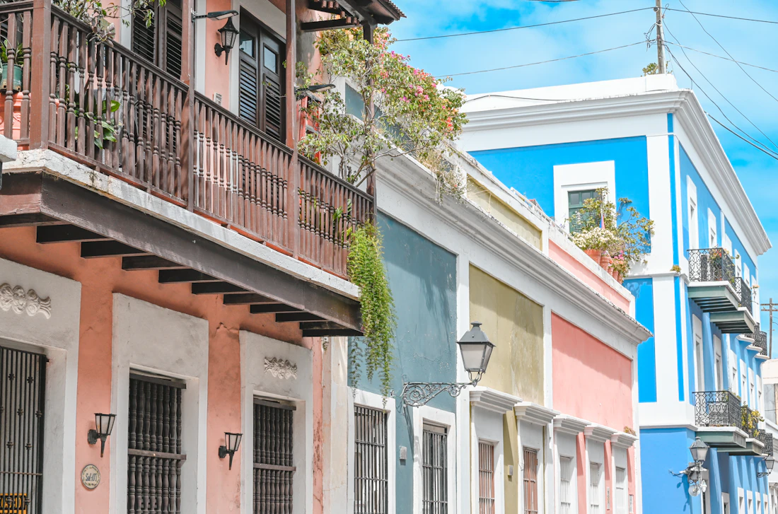 Colorful street in Old San Juan