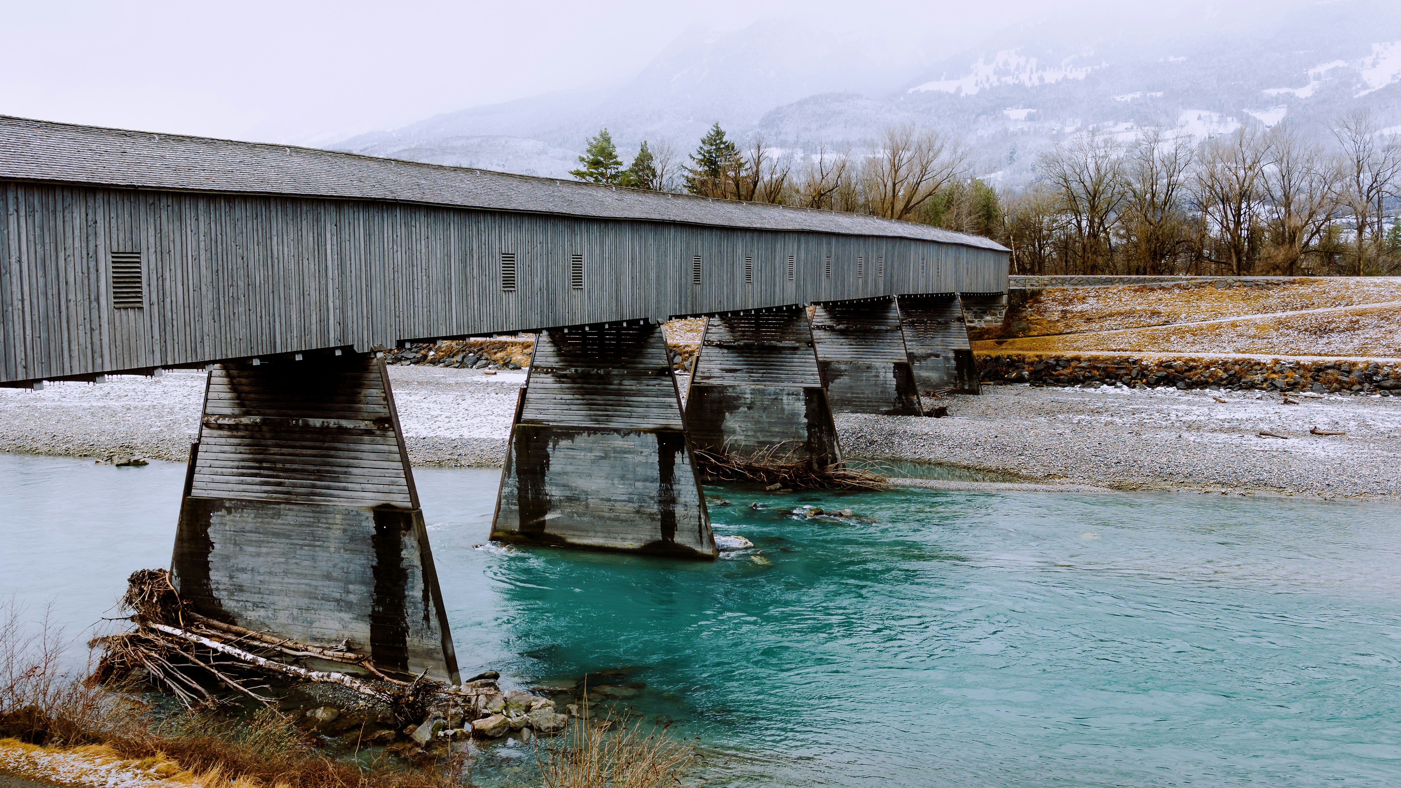 A bridge that is over a body of water