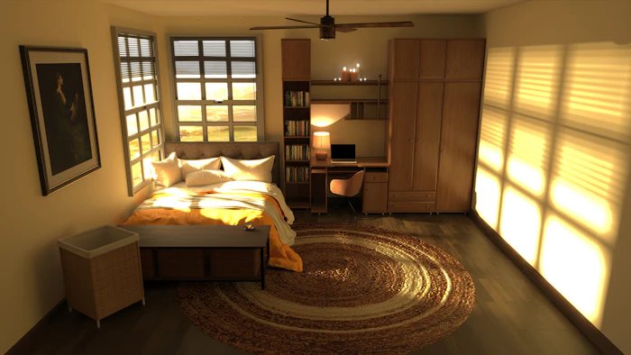 Finished, styled room ready for the client reveal