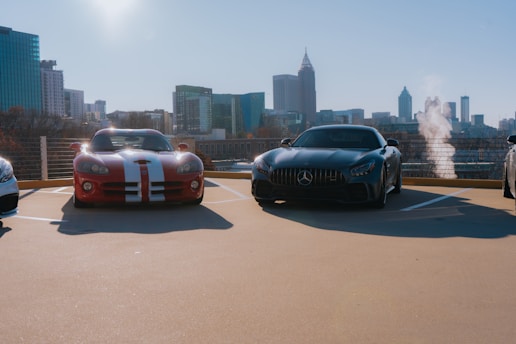 A group of cars parked in a parking lot