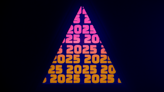 A triangle with numbers in the middle of it