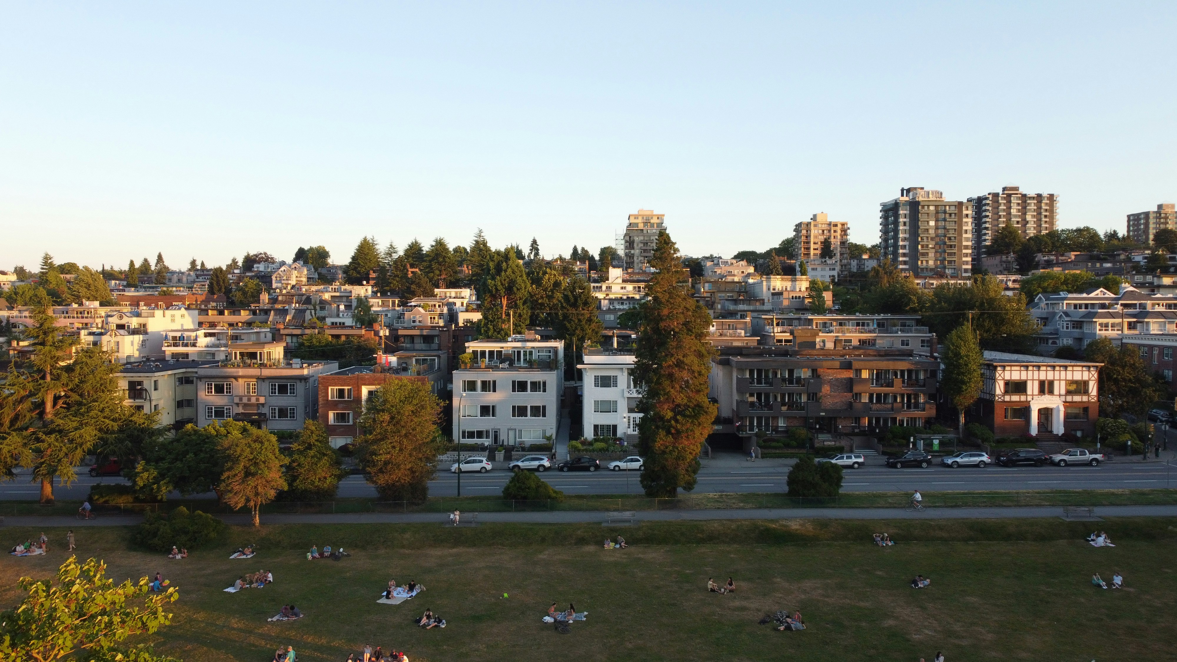A view of a city from a hill