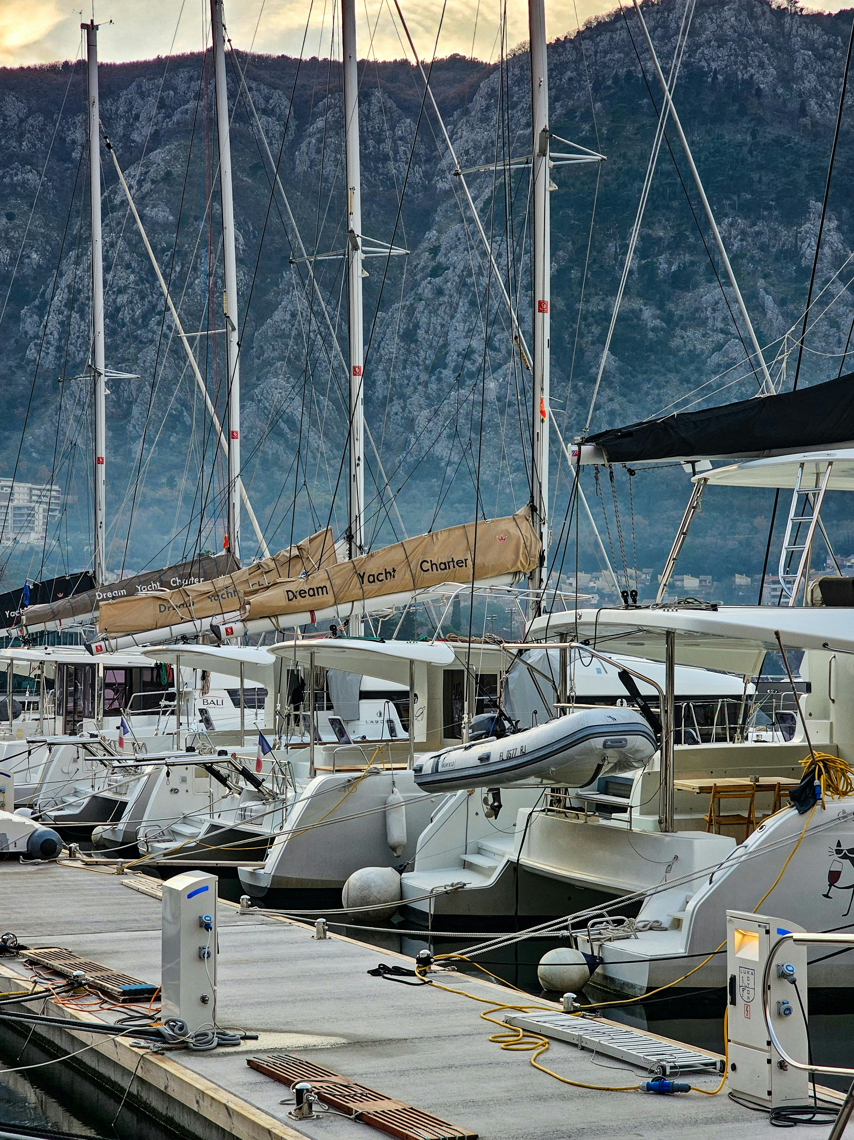 A bunch of boats that are sitting in the water