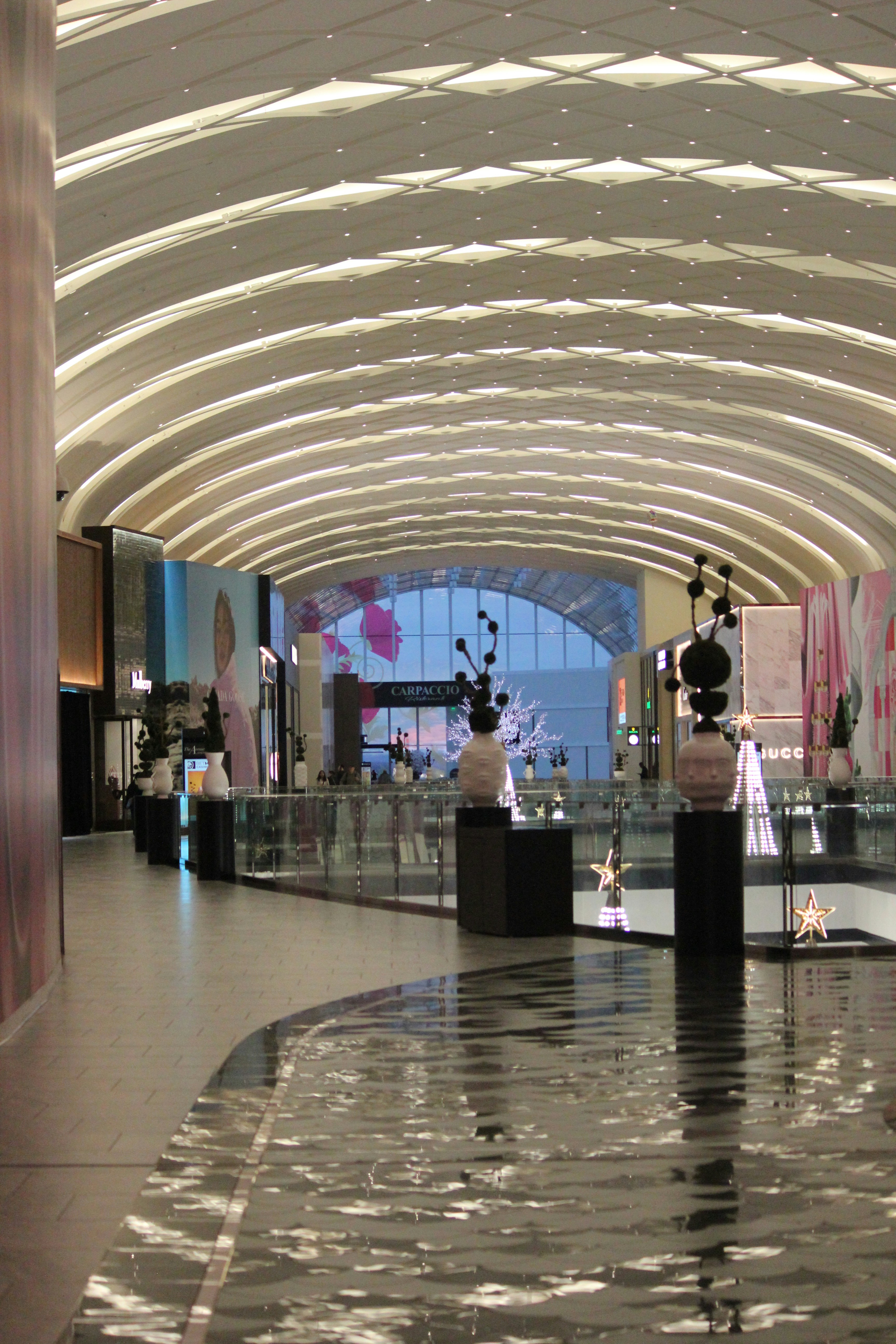 A large building with a lot of windows and lights