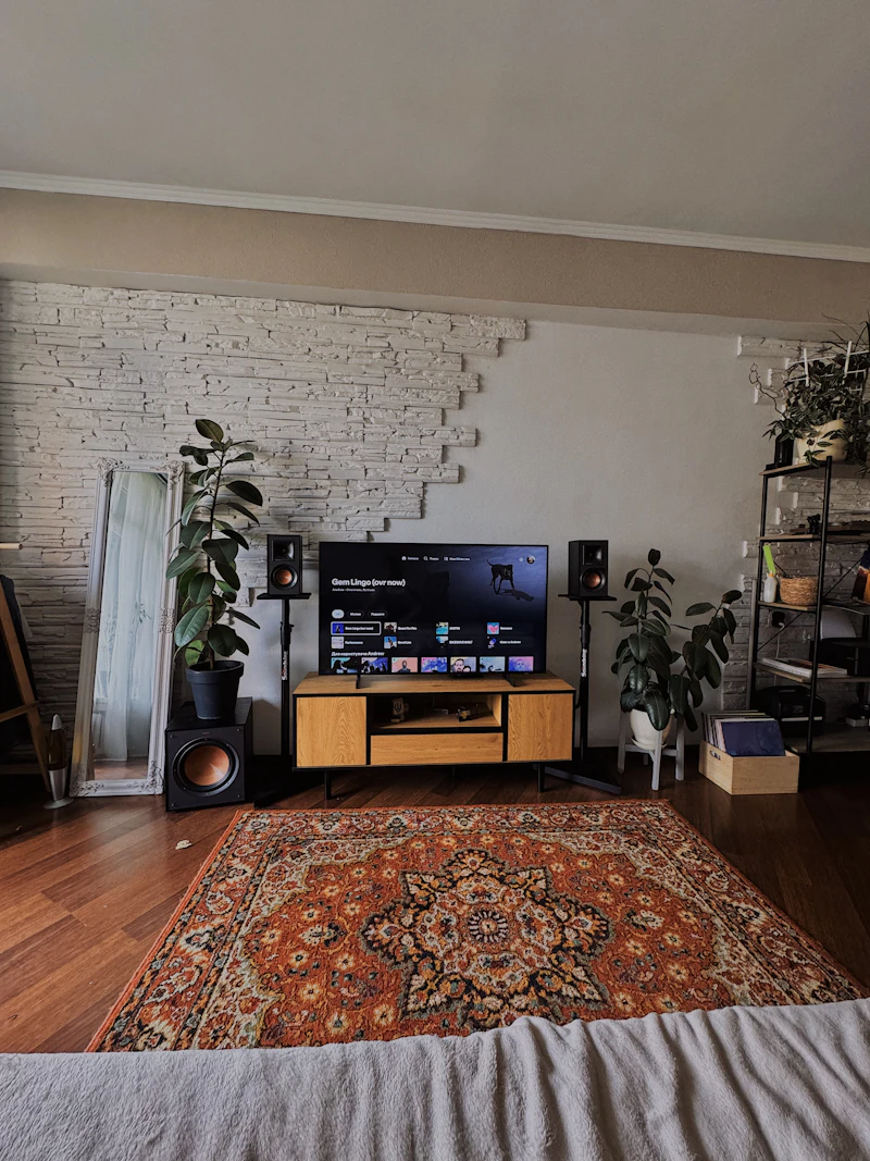 Bright finished basement living room