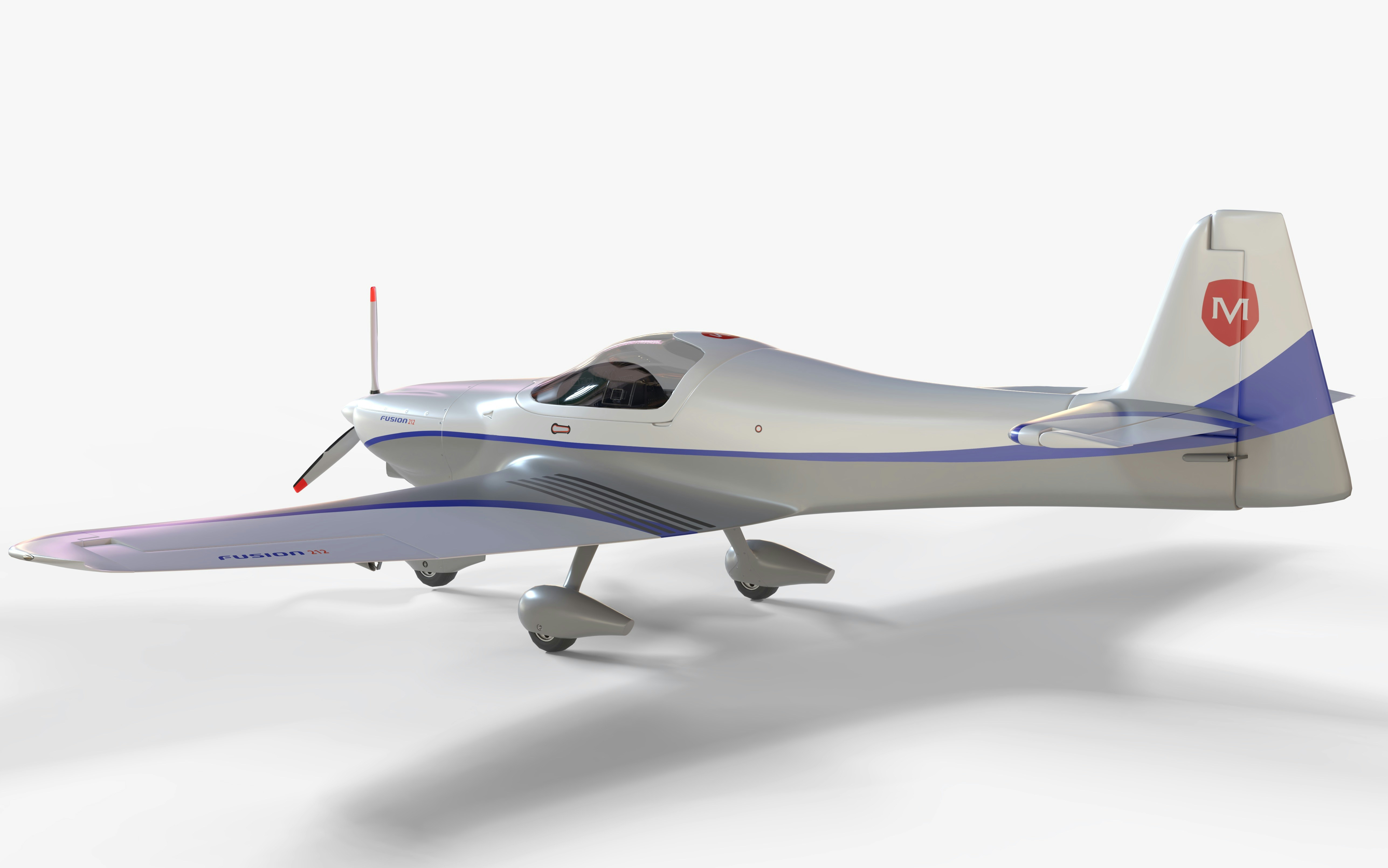 A model of a small airplane on a white background, Fusion 212 aircraft for Game Ready and Cinematic *** If you’ve used my images, please make sure to mention me *** E-mail for collaboration: koznov.sergey@gmail.com *** YONEEKA is a team of the 3D artists who can help you with any 3D Models, we will help you if you need any specific model or asset or texture. YONEEKA is a team of 3D artists with over a decade of experience in the field. Find more about us here: http://yoneeka.com