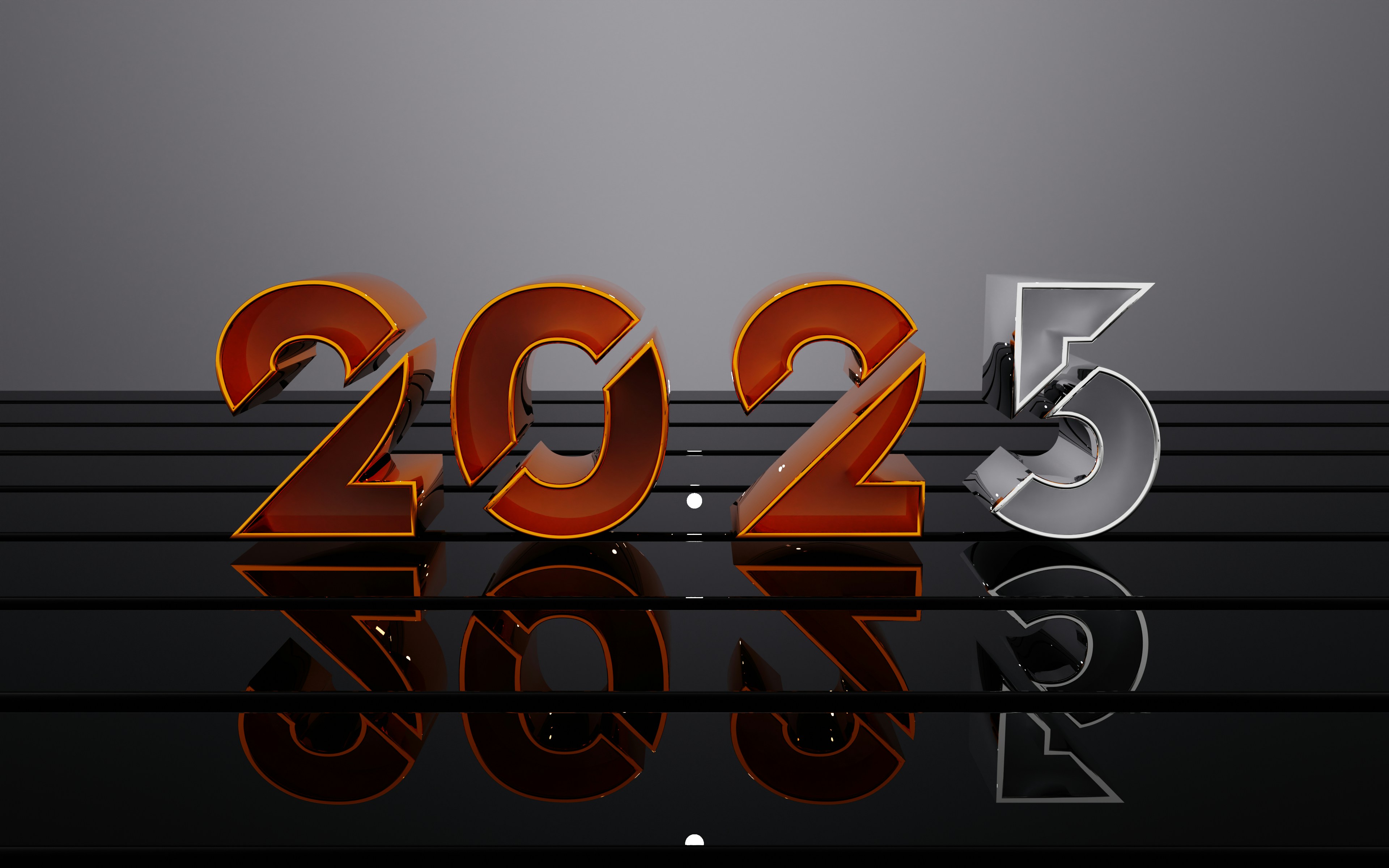 3D rendering of 2025 numbers