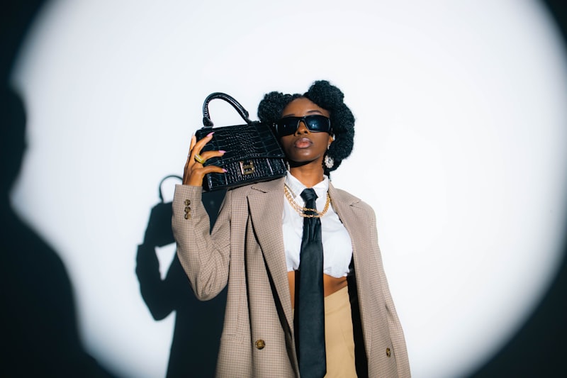 Minimalist fashion product display with editorial styling