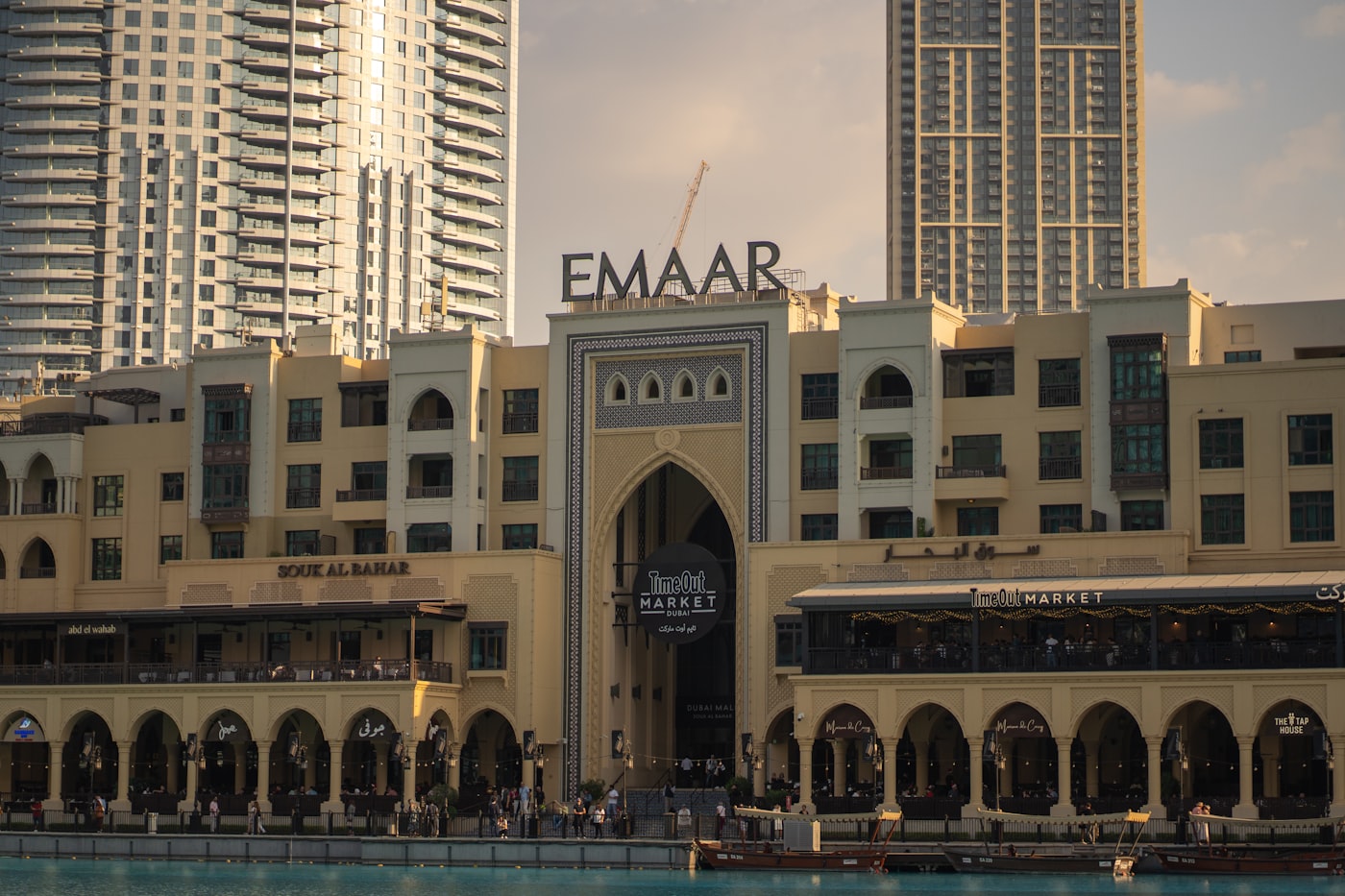 Dubai Marina waterfront at twilight