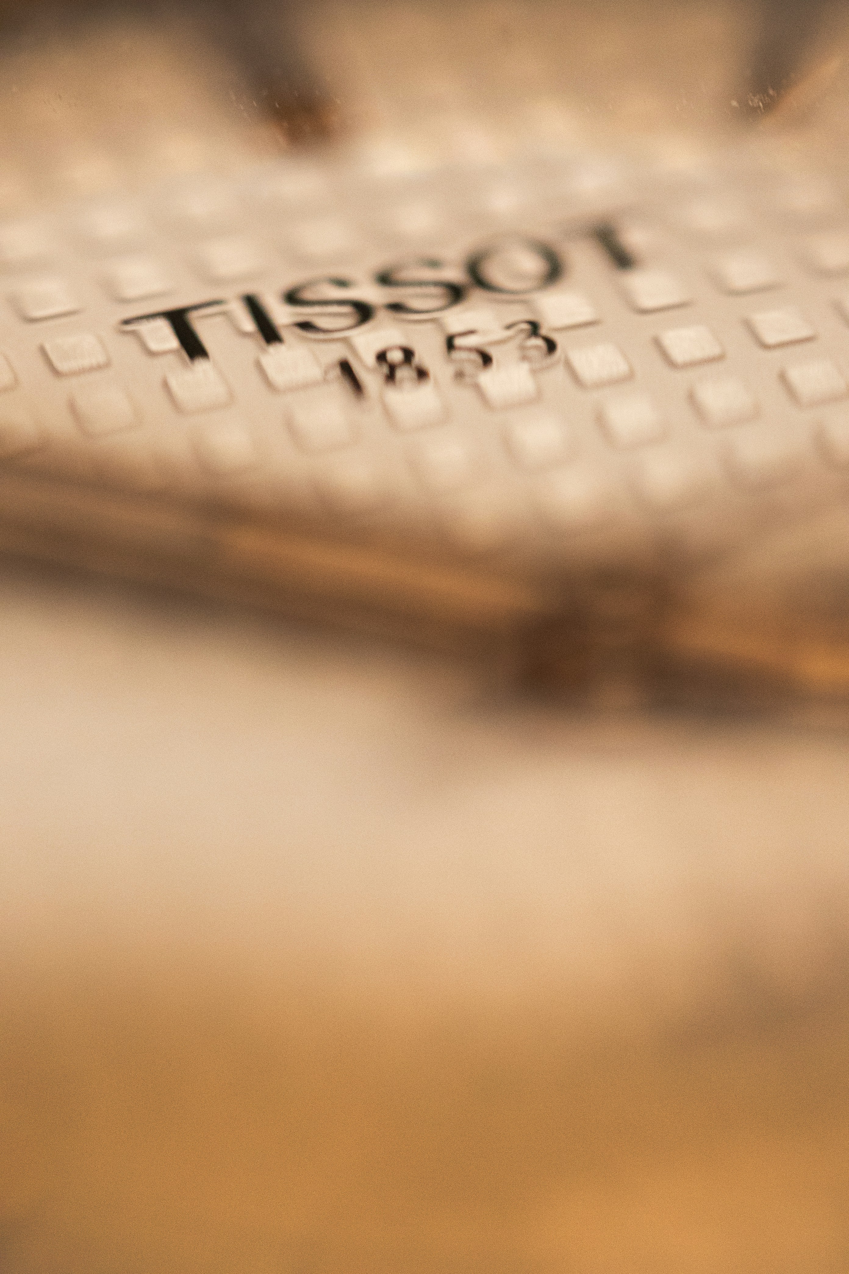 A close up of a keyboard with the word test on it