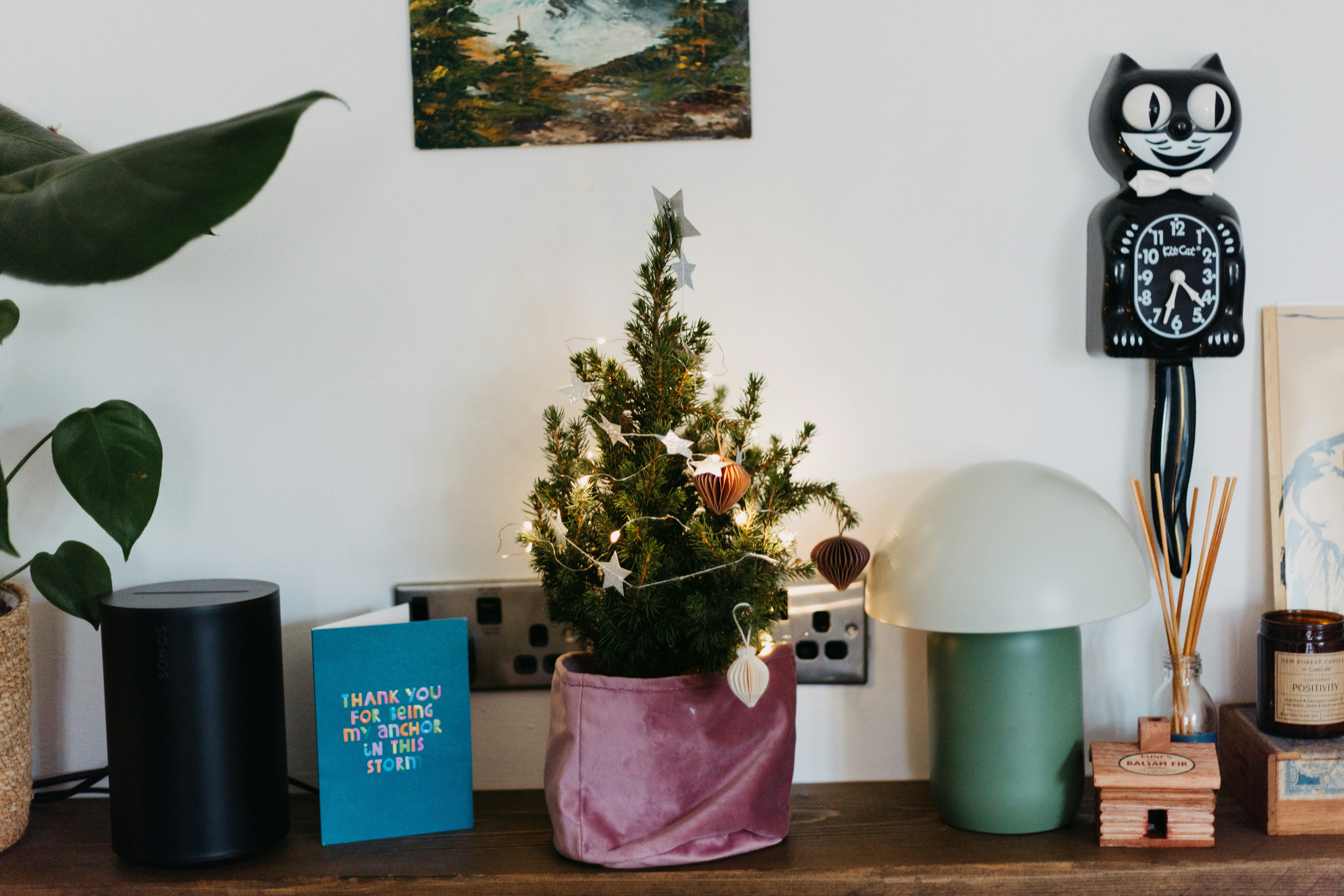 guia de presentes de férias em disposição plana