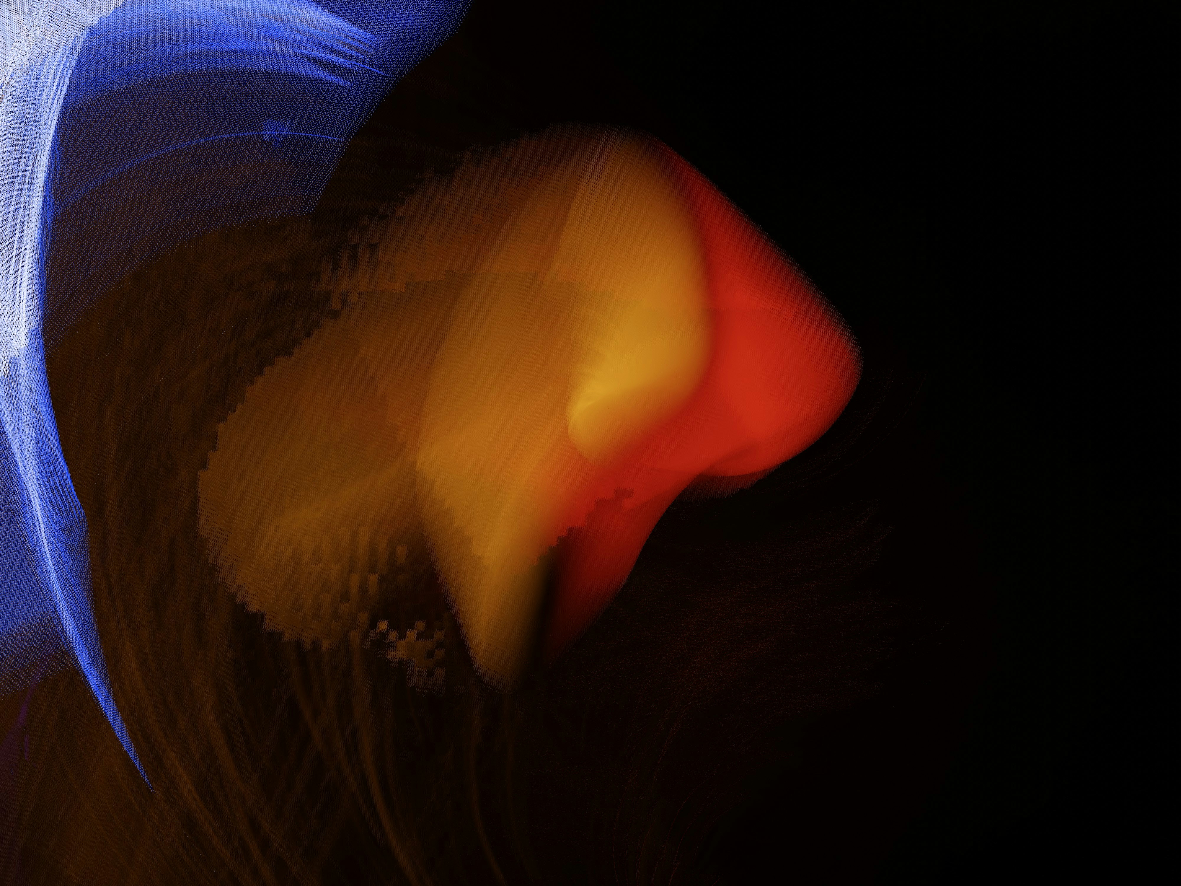 Blurry multicolor object