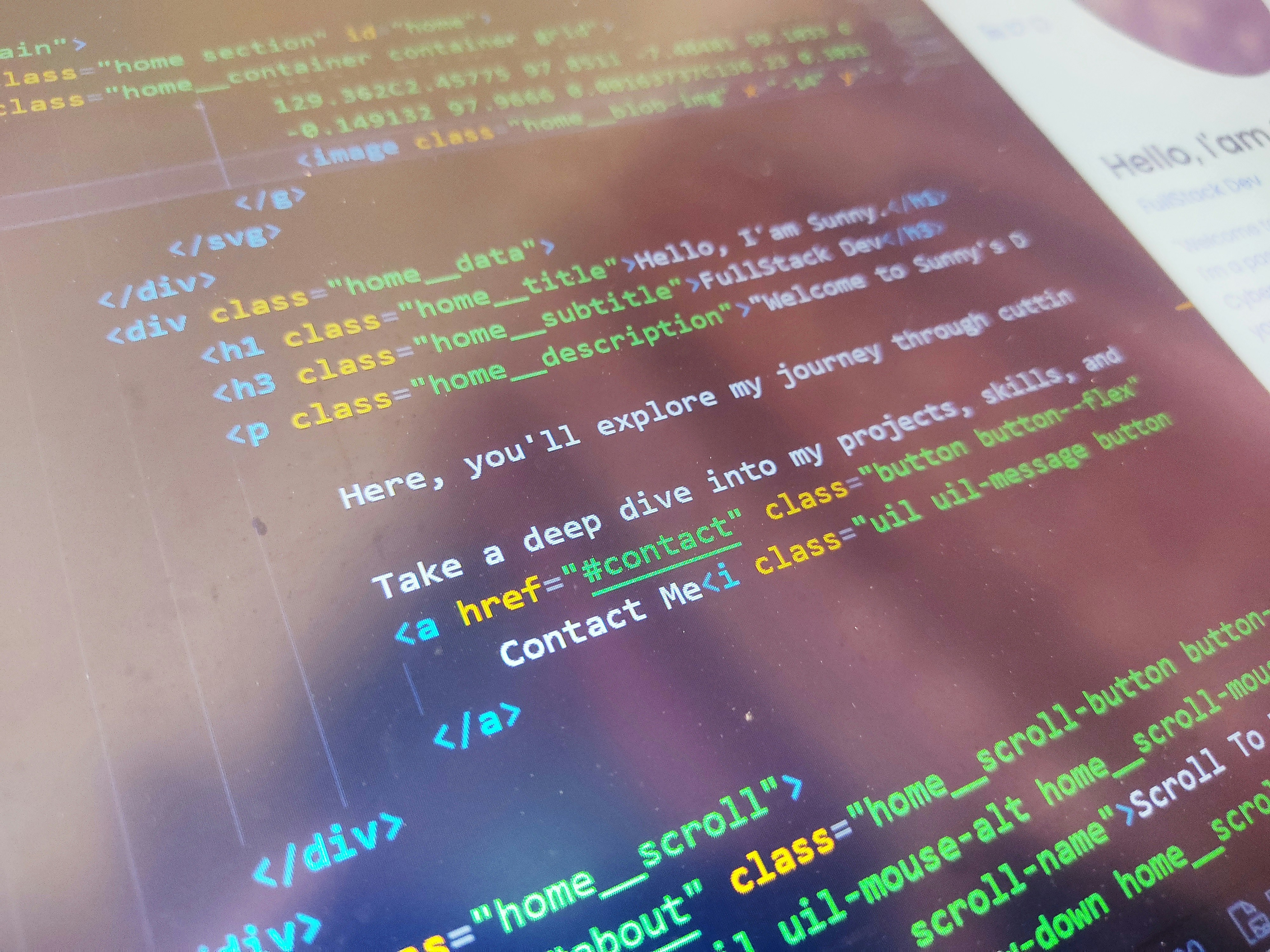 Open source code on screen with green terminal text on dark background